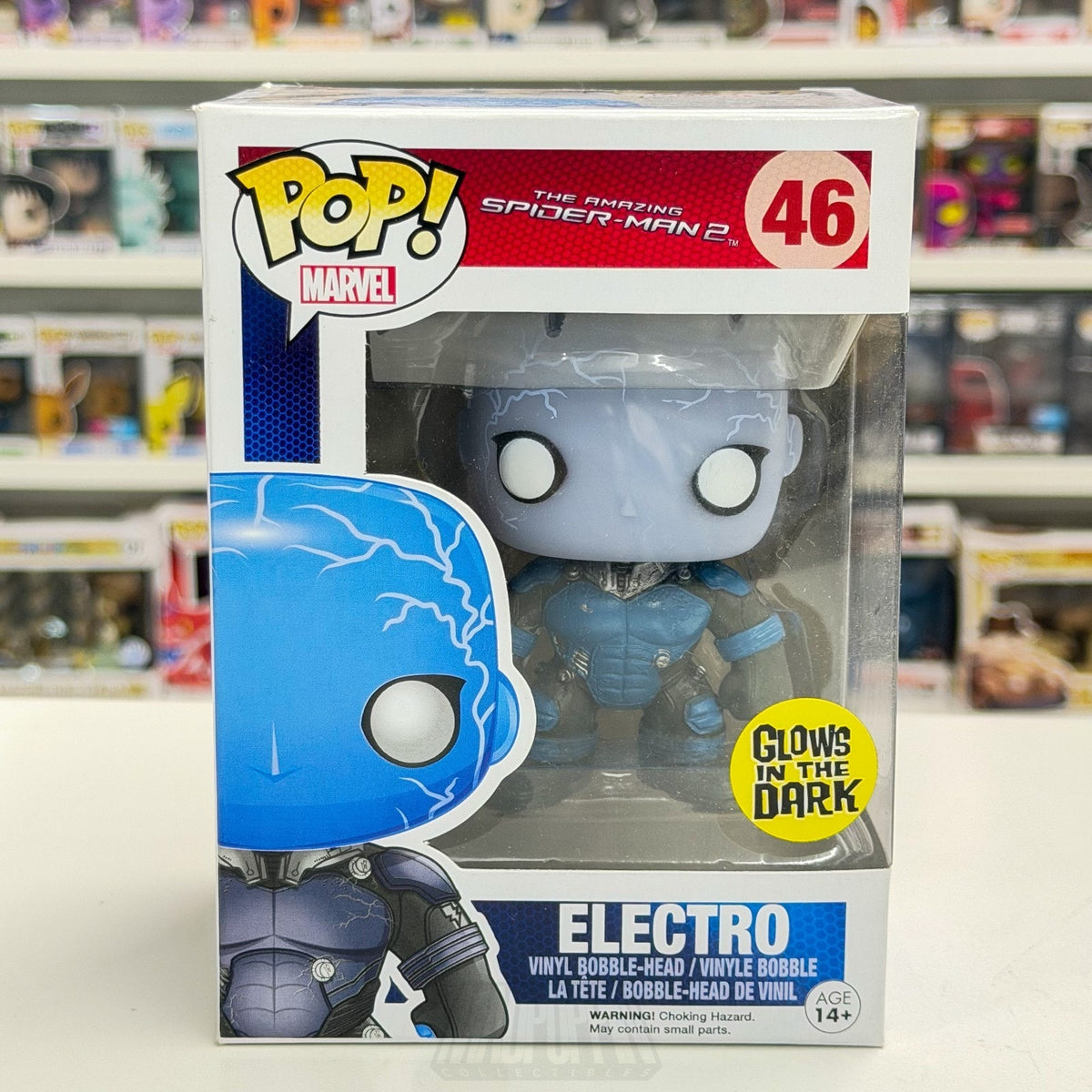 Funko Pop Marvel Amazing Spider-Man 2 Electro Glow 46 Oscorp Toy Vinyl Figure