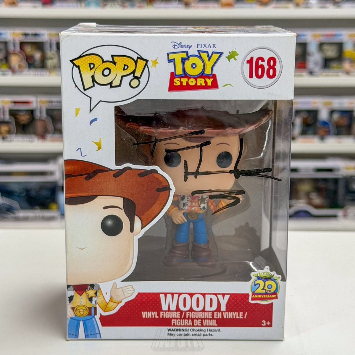 Funko Pop Disney Pixar Woody 20th Signed Auto Tom Hanks Beckett 168 Vinyl Figure