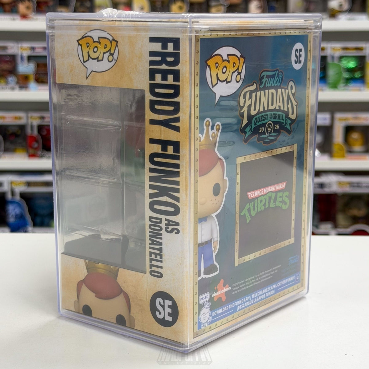 Funko Pop Fundays Freddy Donatello TMNT SE Quest Grail SDCC 2026 CON STICKER