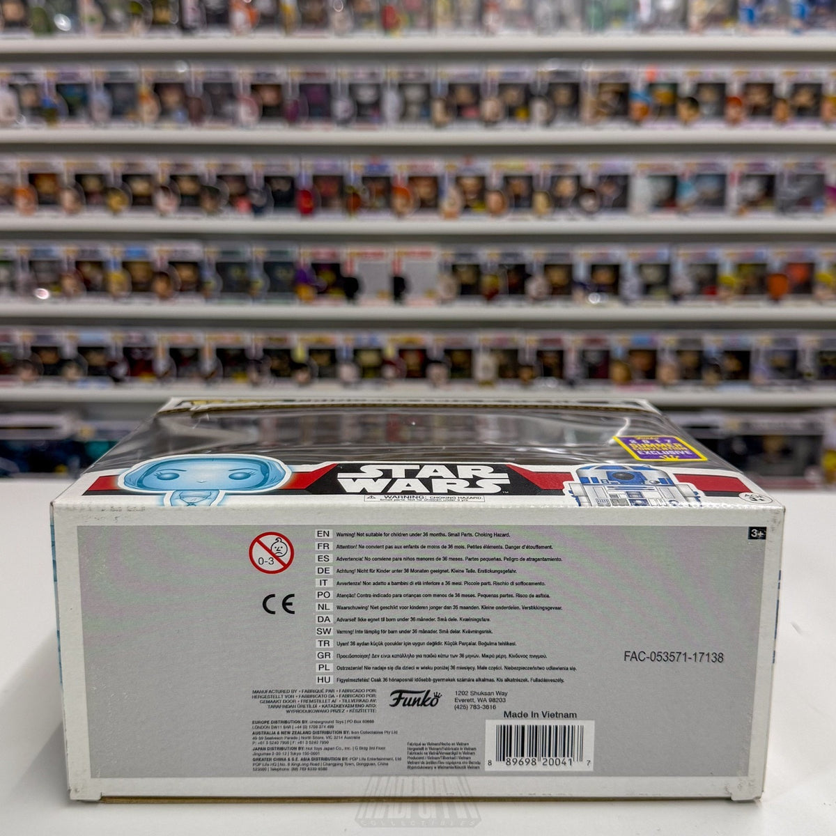 Funko Pop Star Wars Princess Leia Holographic Glow & R2-D2 SDCC 2 Pack Figure