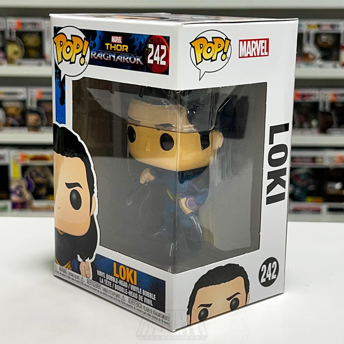 Funko Pop Marvel Thor Ragnarok Loki 242 Vinyl Bobble-Head Figure Box MCU Toy NIB