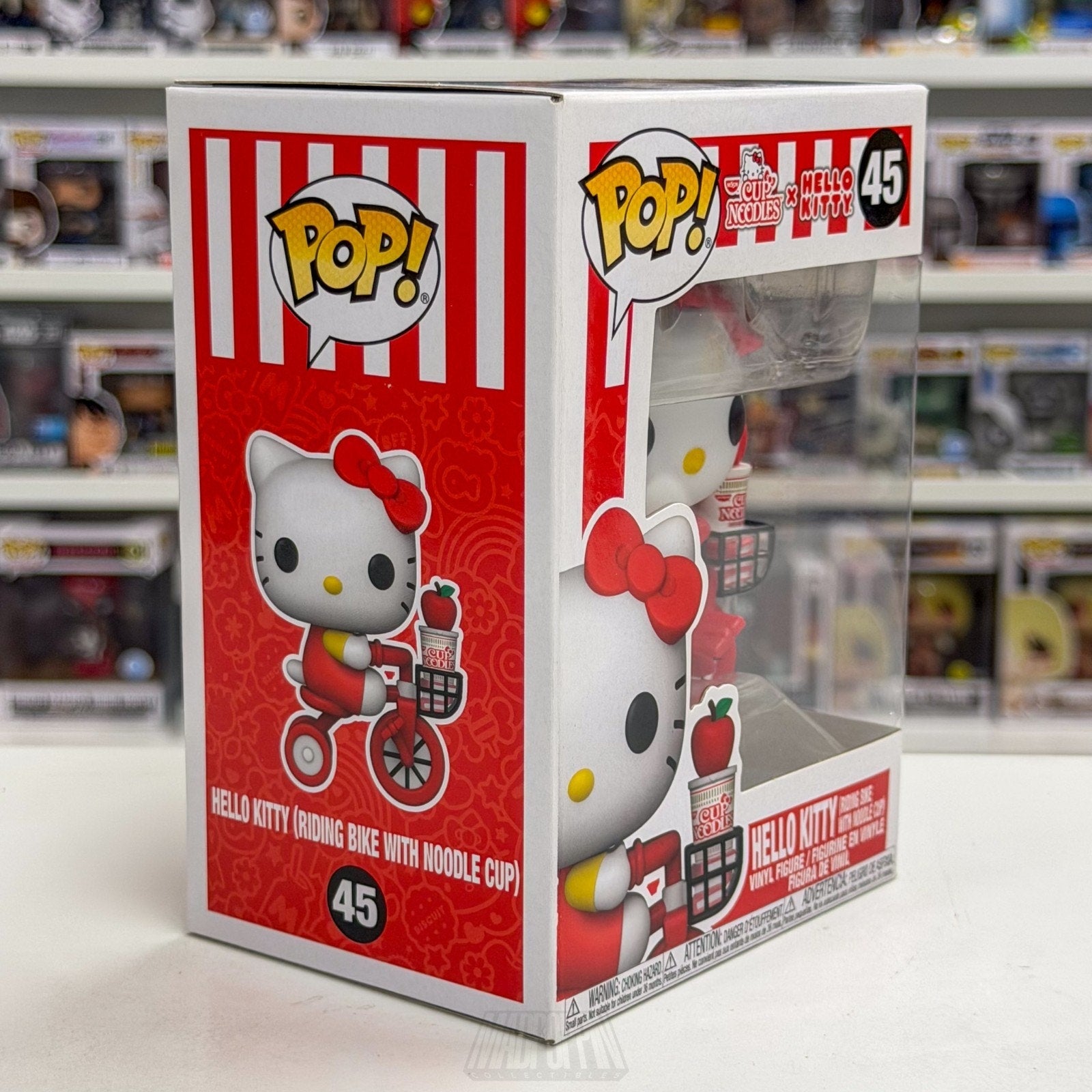 Funko Pop Sanrio Hello Kitty Riding Bike w/Noodles 45 Kawaii Cute Vinyl Figure