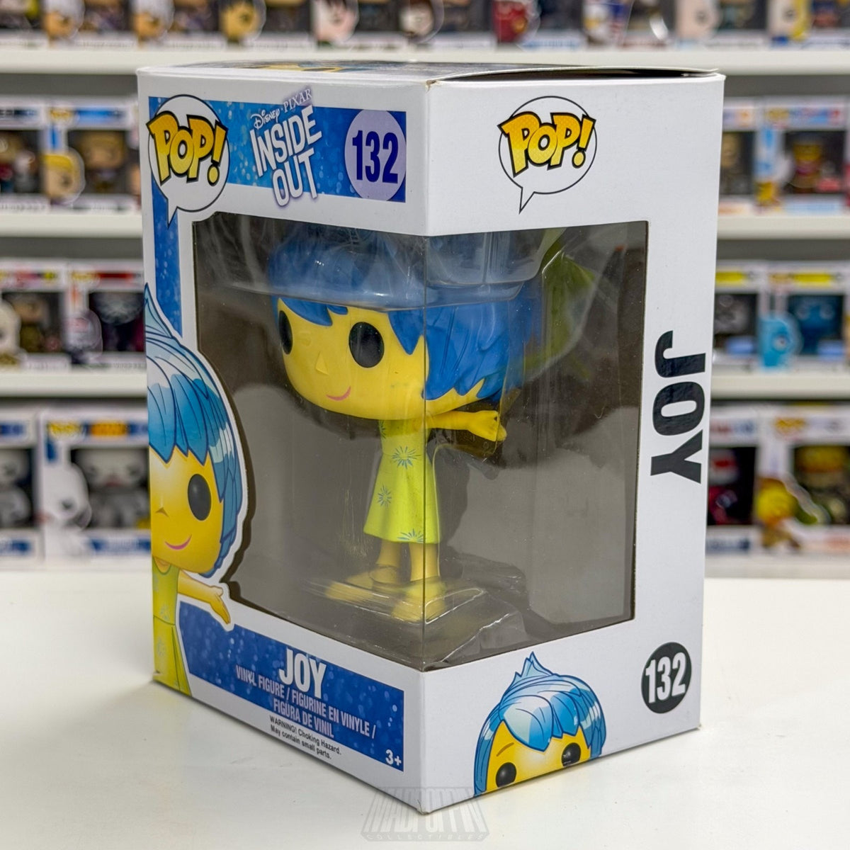 Funko Pop Disney Pixar Inside Out Joy 132 Vaulted Animation Emotion Vinyl Figure