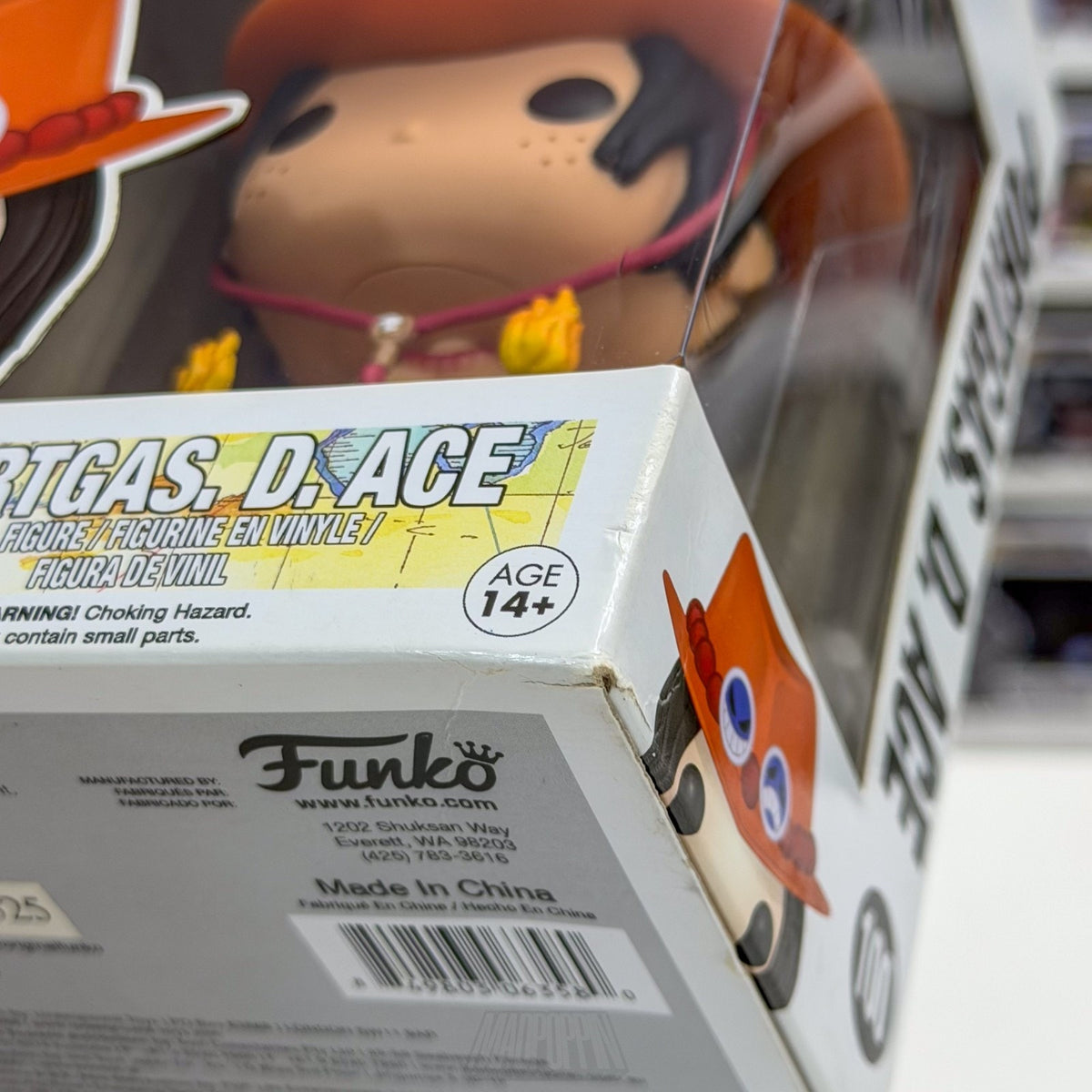 Funko Pop Anime One Piece Portgas D Ace 100 ORIGINAL 2016 RELEASE Manga Figure