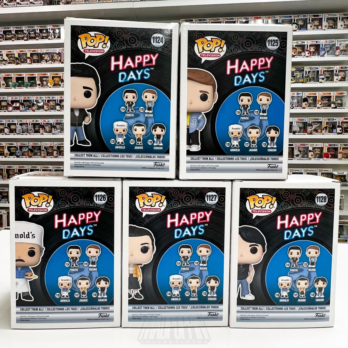Funko Pop TV Happy Days Complete Set Fonzie Richie Arnold Joanie Chachi Figures