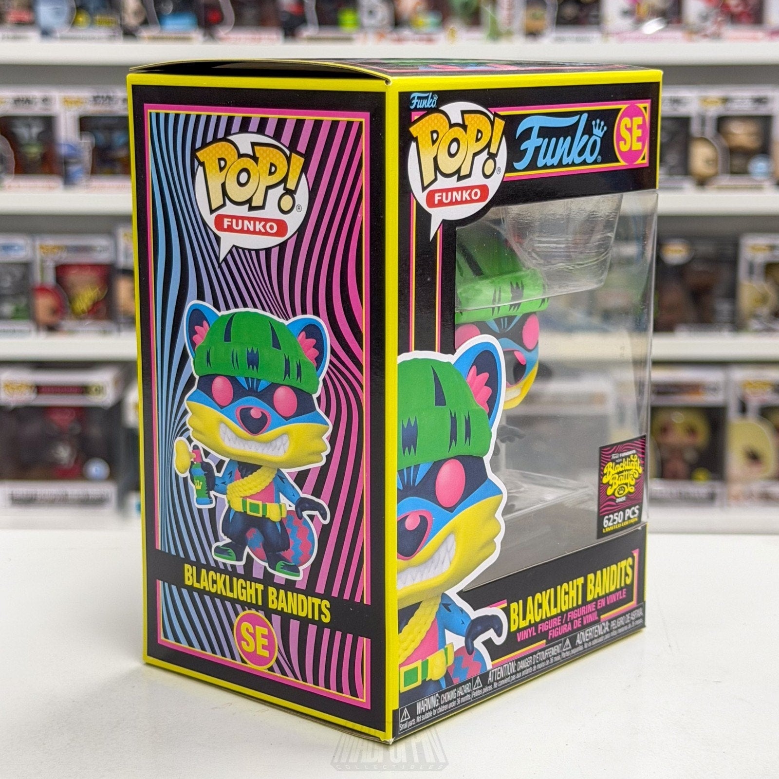 Funko Pop Fundays Blacklight Battle Bandit LE 6250 SE Raccoon Toy Vinyl Figure