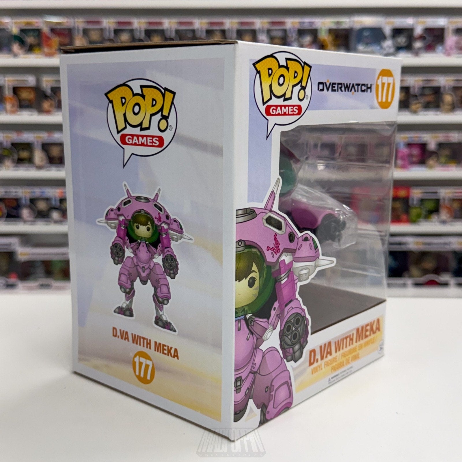 Funko Pop Games Overwatch D.Va w/MEKA 177 Pink Tank Mech Toy Vinyl 6" Figure