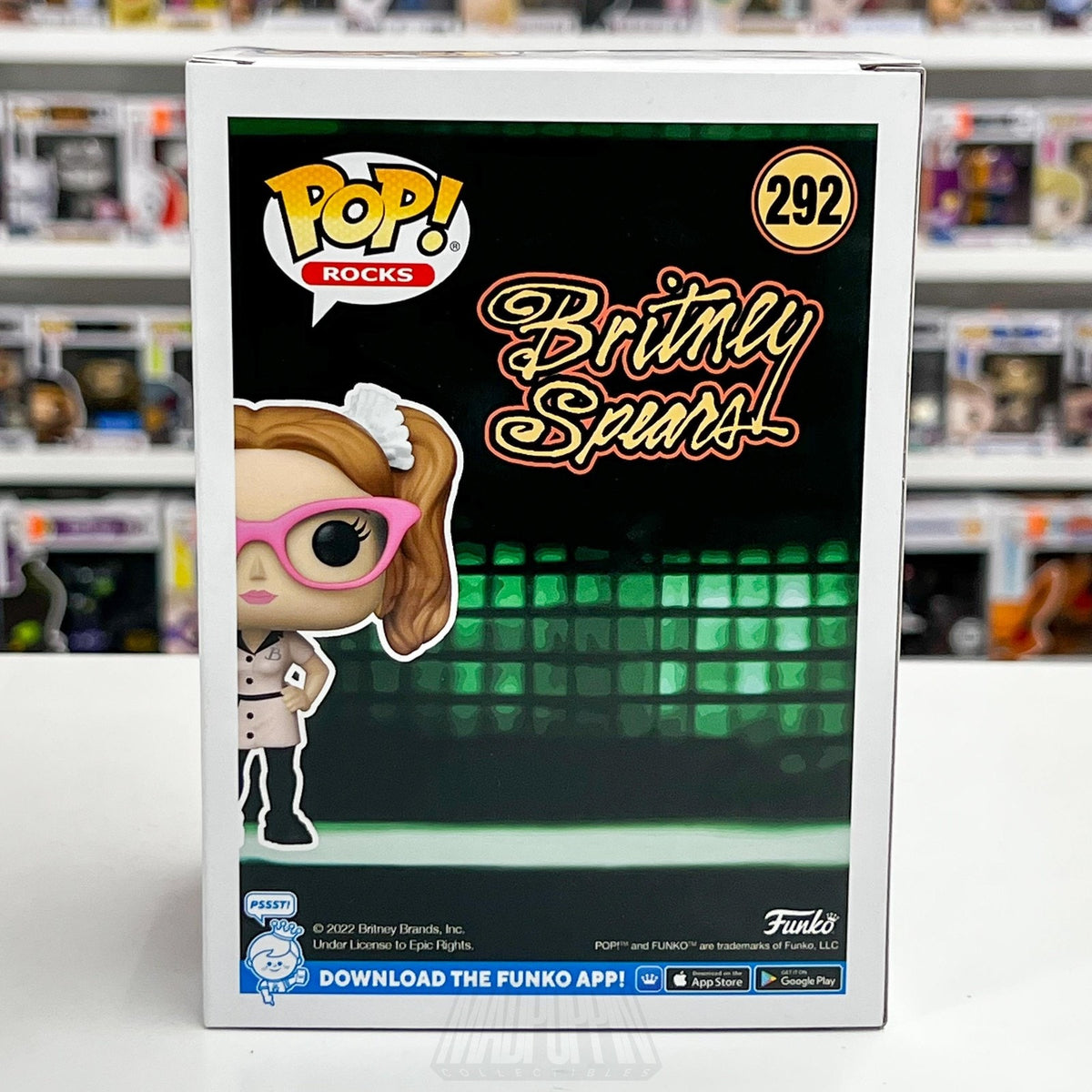 Funko Pop Rocks Britney Spears 292 Fall 2022 Convention Limited Edition Vinyl