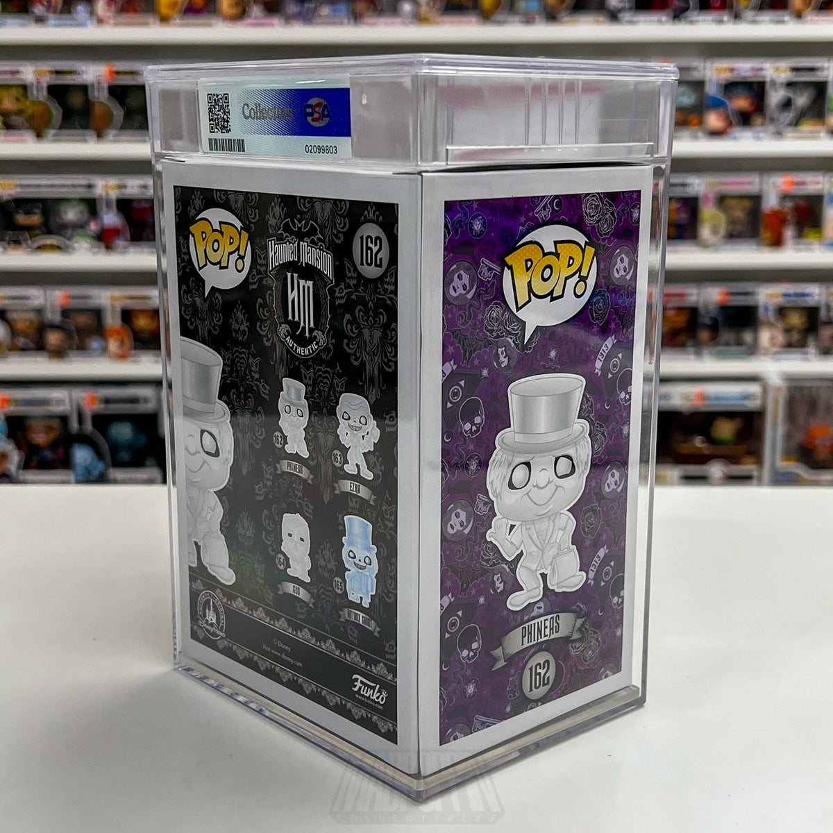 Funko Pop Disney The Haunted Mansion Phineas Glow SDCC 1000 PCS 162 PSA Graded 9