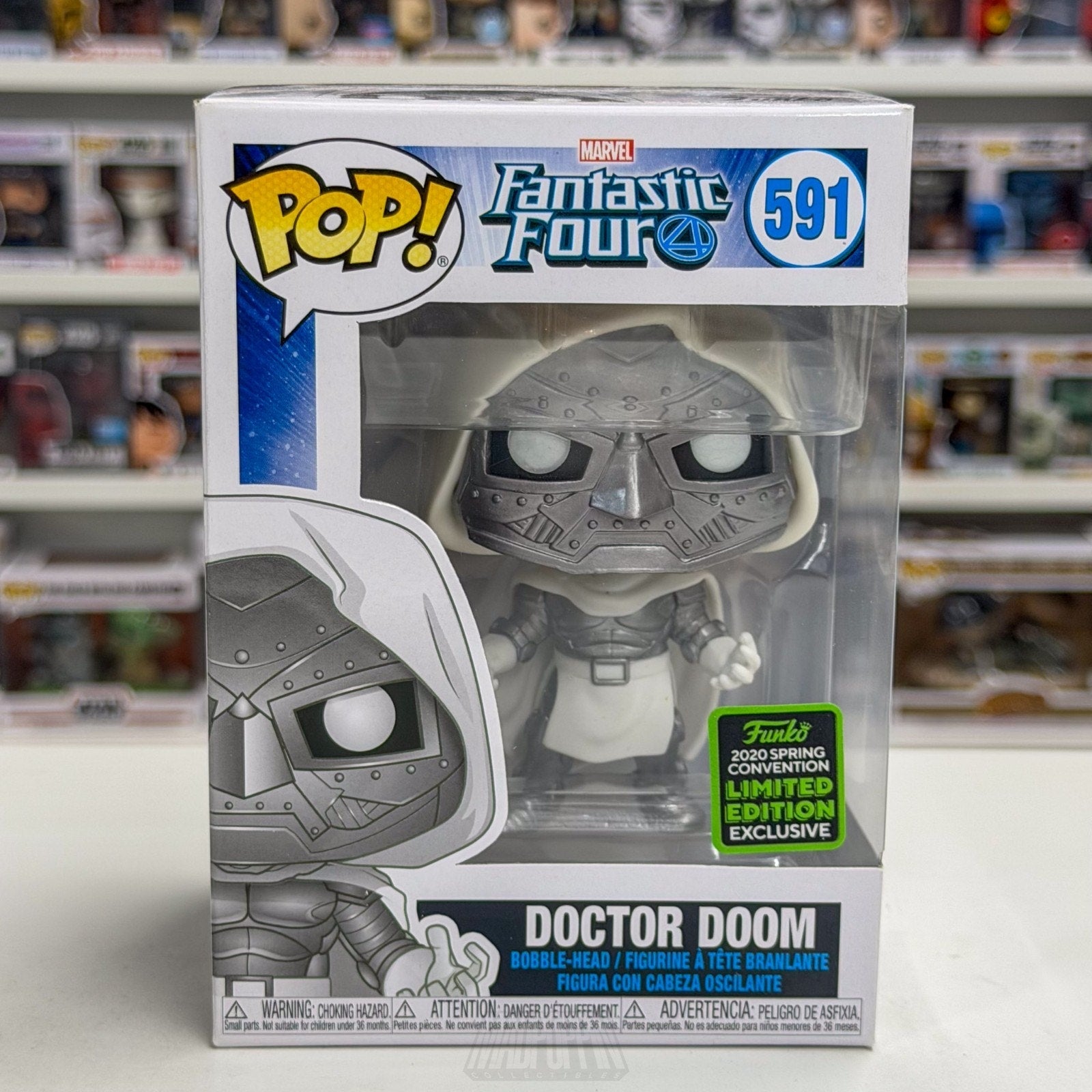 Funko Pop Marvel Fantastic 4 Doctor Doom God Emperor ECCC 591 Toy Vinyl Figure