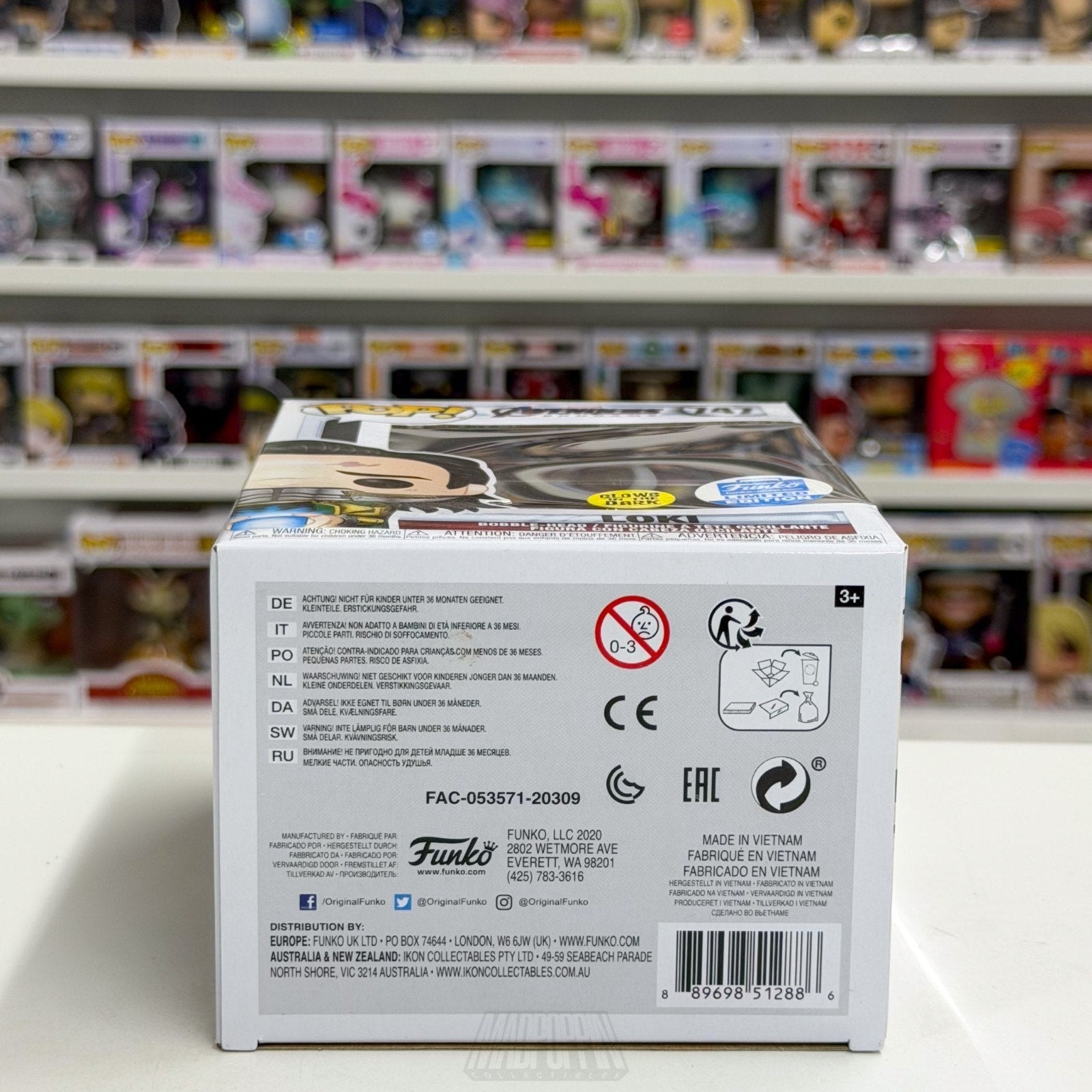 Funko Pop Marvel Avengers Endgame Loki Arrested /Tesseract Glow 747 Vinyl Figure