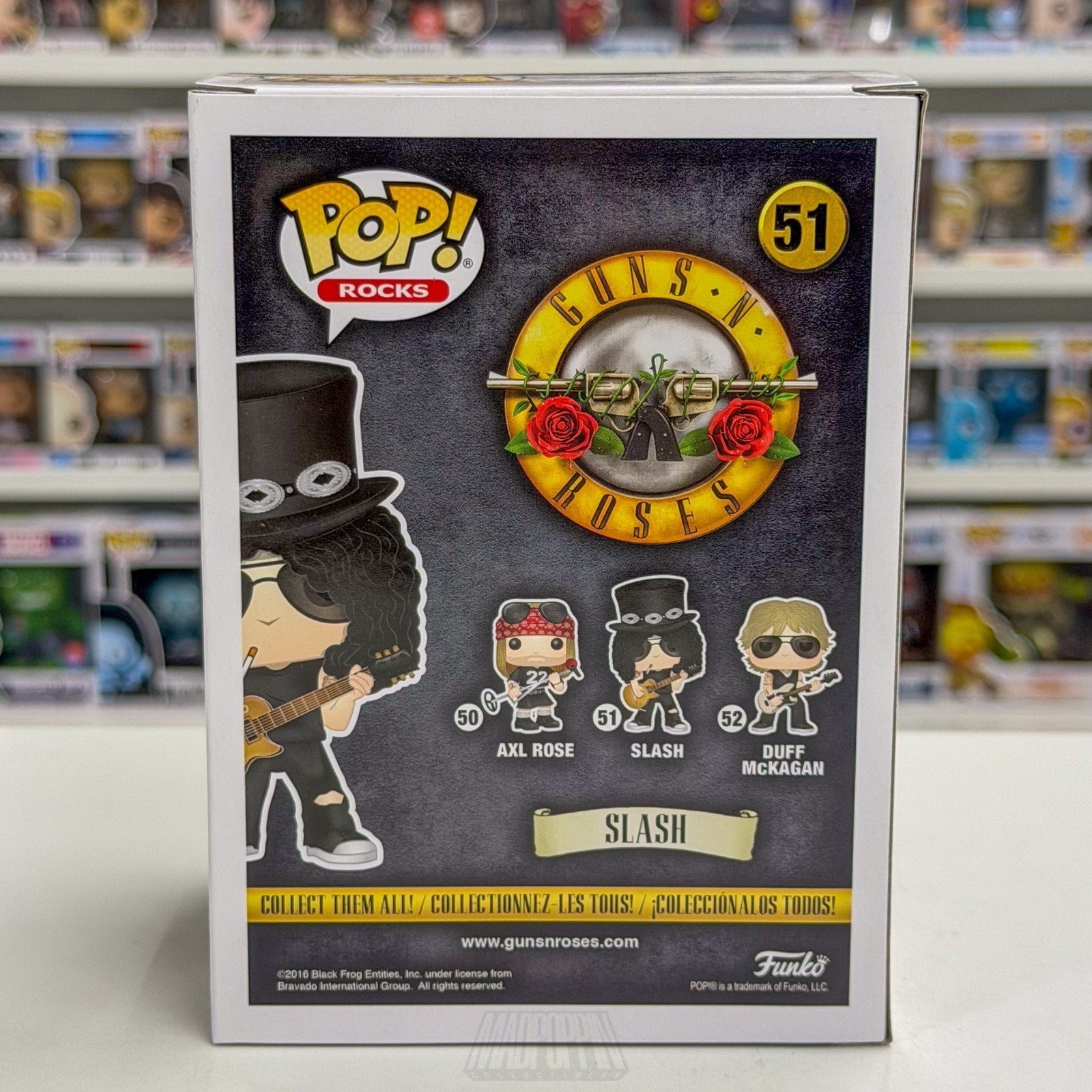 Funko Pop Rocks Guns N Roses Slash 51 Heavy Metal Band Guitarist Vinyl Figure