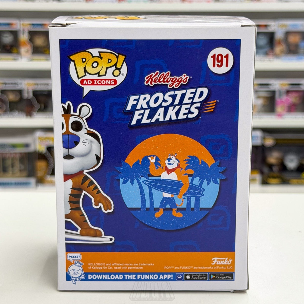 Funko Pop Ad Icons Frosted Flakes Tony the Tiger Surfing Flocked SDCC 191 Figure