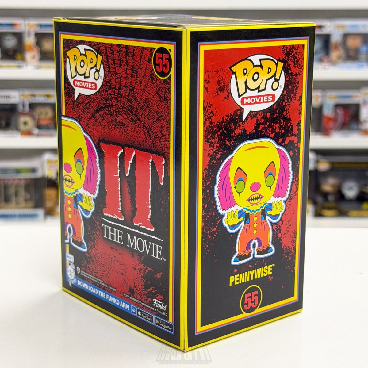 Funko Pop Movies It Pennywise Blacklight Entertainment Earth 55 Toy Vinyl Figure