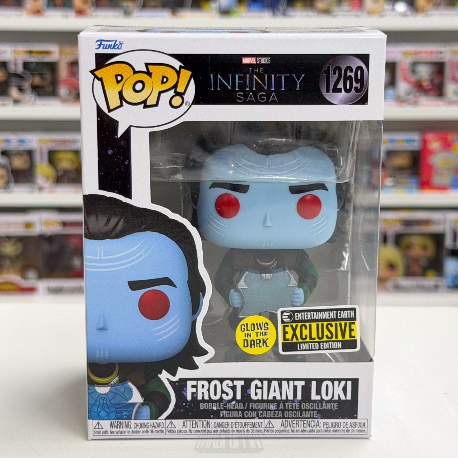 Funko Pop Marvel Frost Giant Loki Glow Entertainment Earth 1269 Toy Vinyl Figure