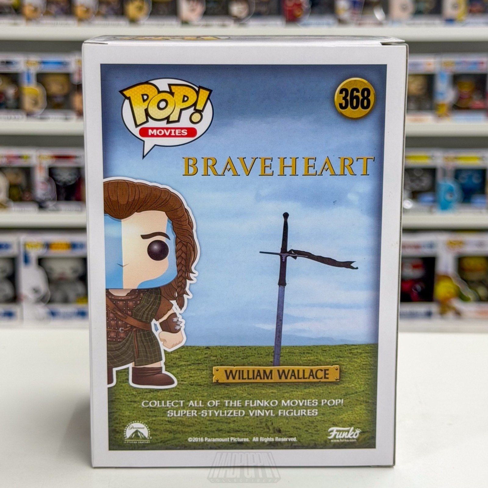 Funko Pop Movies Braveheart William Wallace 368 Scottish Warrior Vinyl Figure