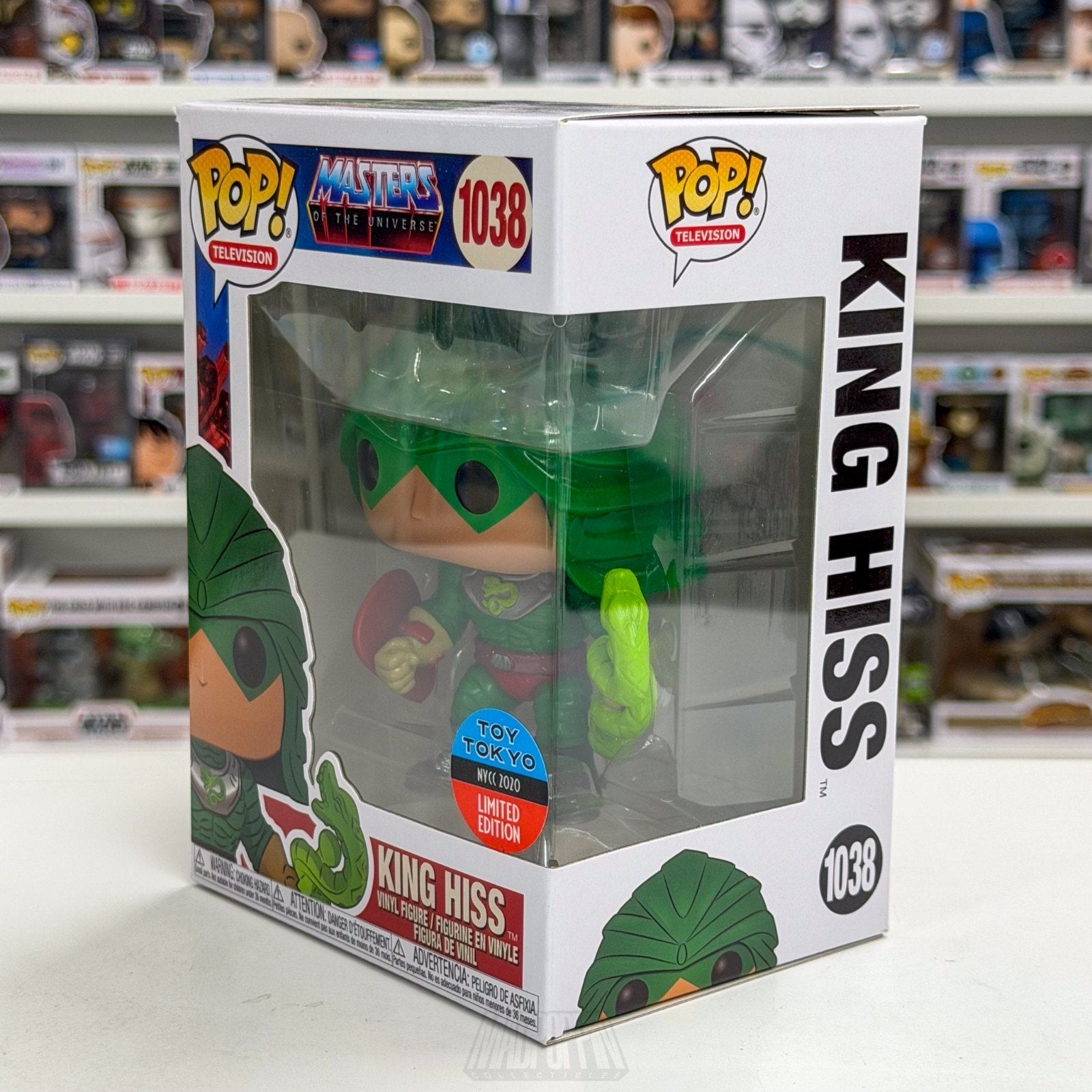 Funko Pop TV Masters of Universe MOTU King Hiss 1038 Cartoon 80s Vinyl Figure