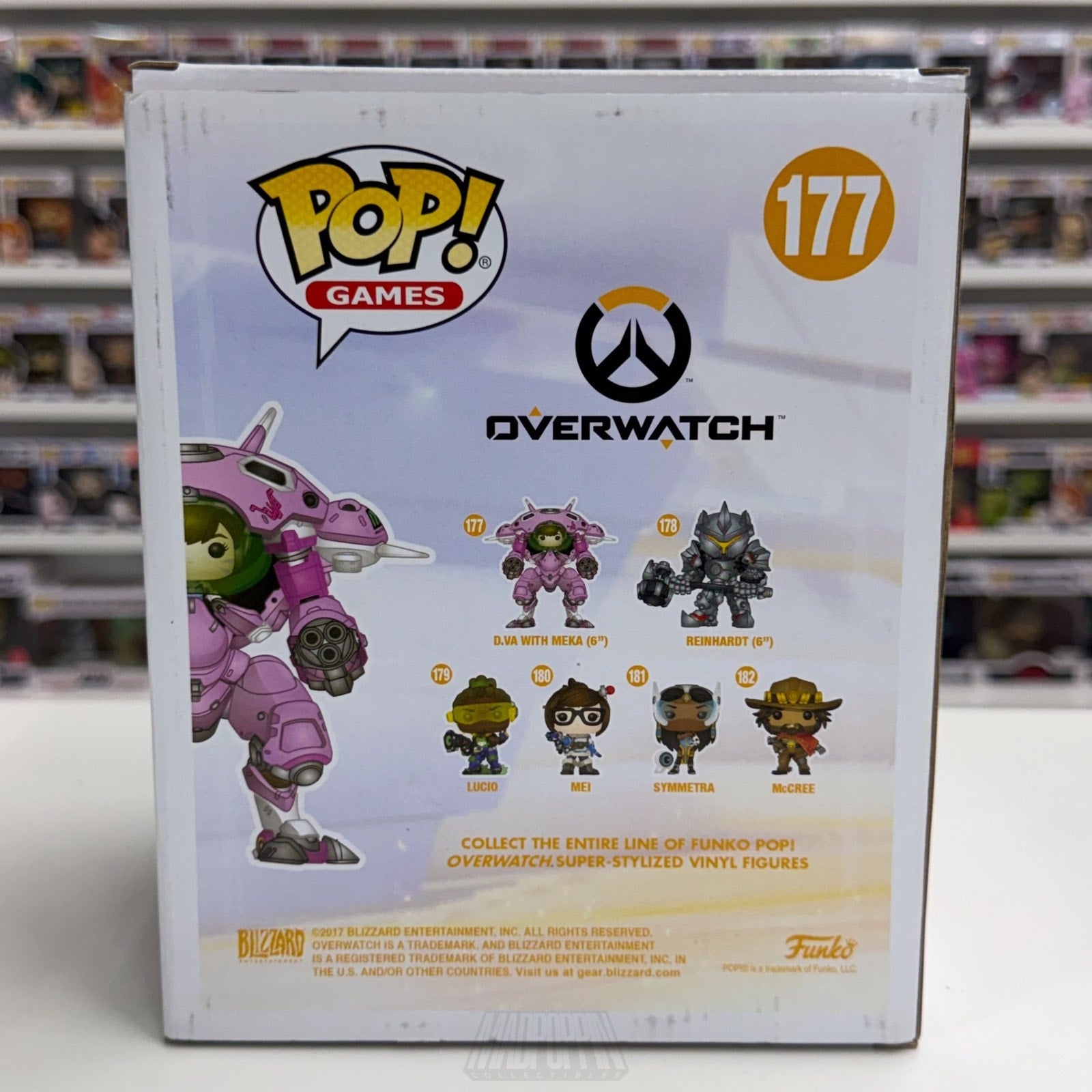 Funko Pop Games Overwatch D.Va w/MEKA Carbon Fiber Blizzard 177 Vinyl 6" Figure