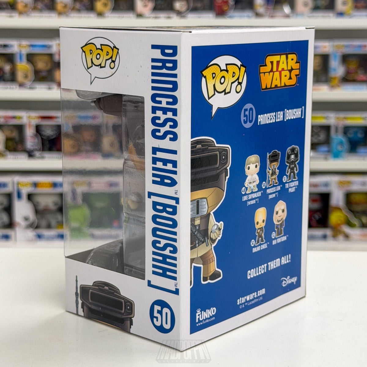 Funko Pop Star Wars Princess Leia Boushh Blue Box 50 Bounty Hunter Vinyl Figure