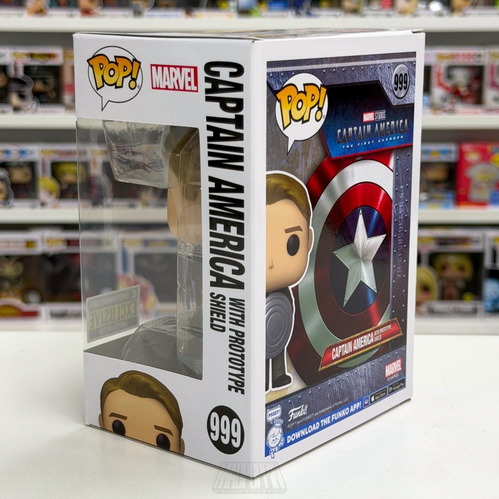 Funko Pop Marvel Captain America Prototype Shield Entertainment Earth 999 Figure