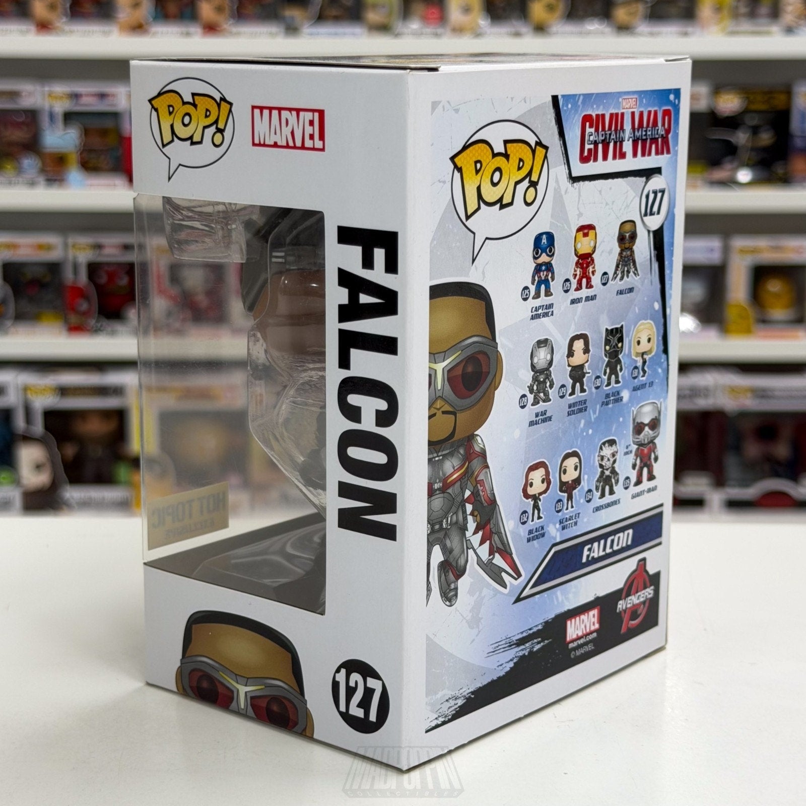 Funko Pop Marvel Captain America Civil War Falcon Hot Topic 127Toy Vinyl Figure