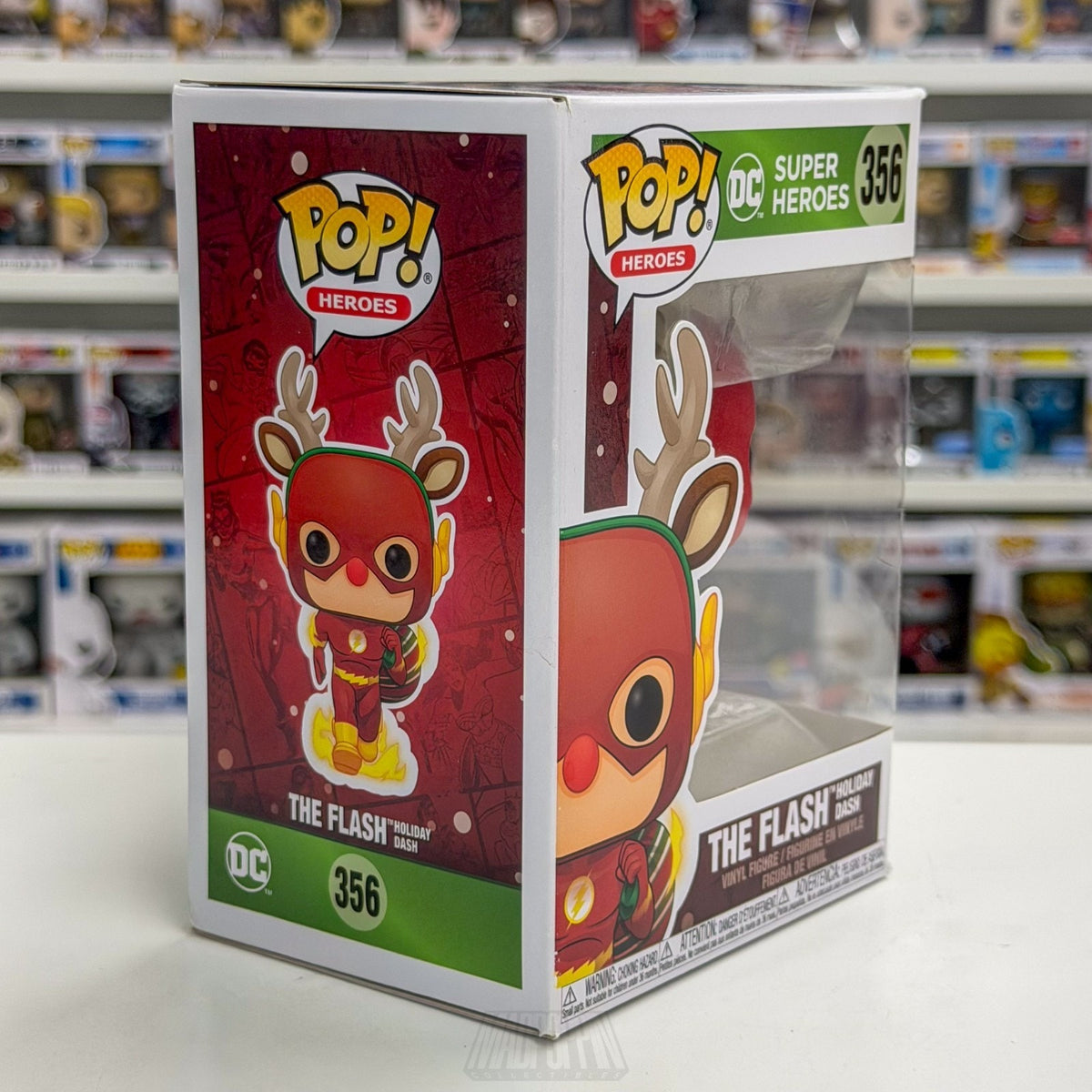 Funko Pop DC Super Heroes The Flash Holiday Dash Reindeer 356 Toy Vinyl Figure