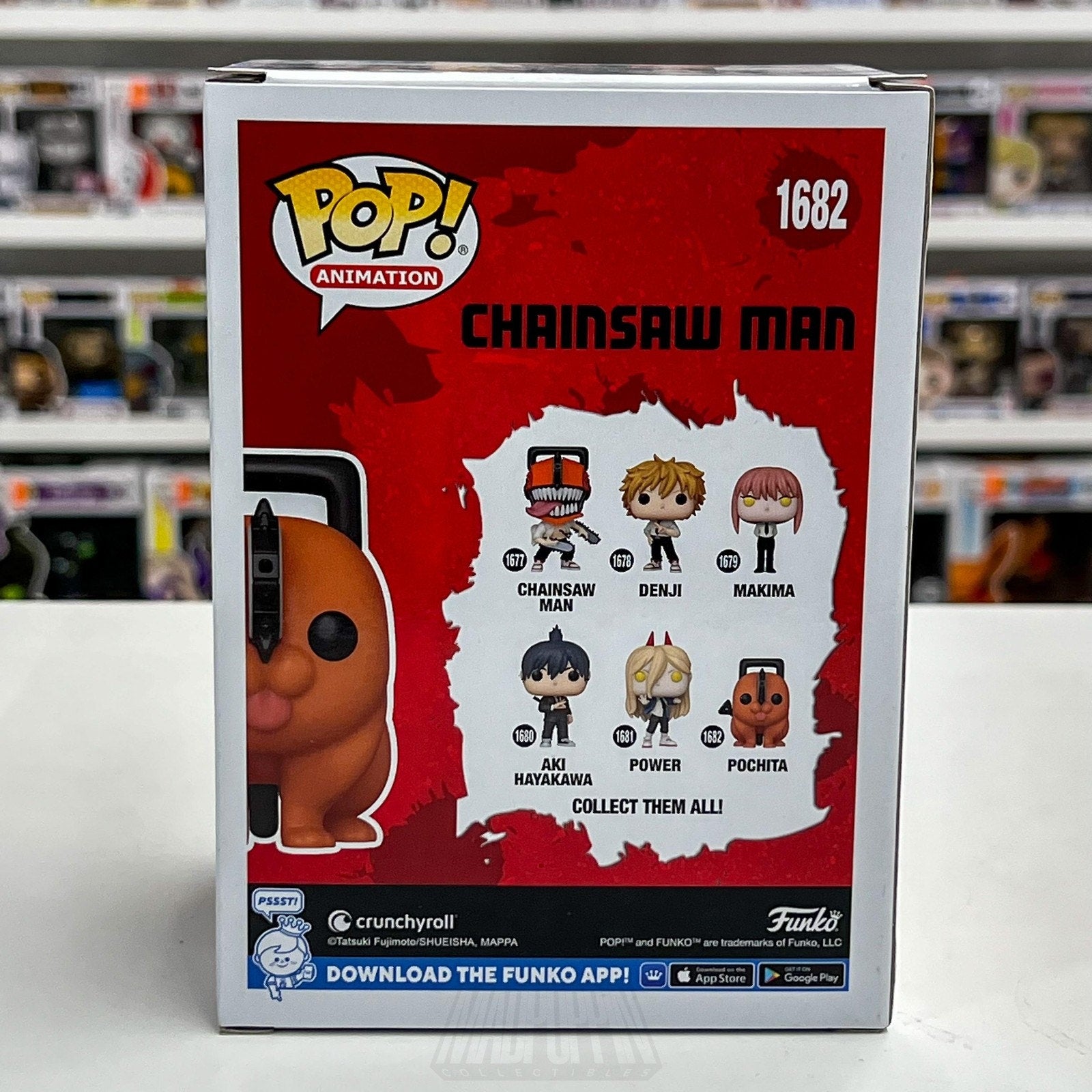 Funko Pop Anime Chainsaw Man Pochita 1682 Orange Dog Japanese Manga Vinyl Figure