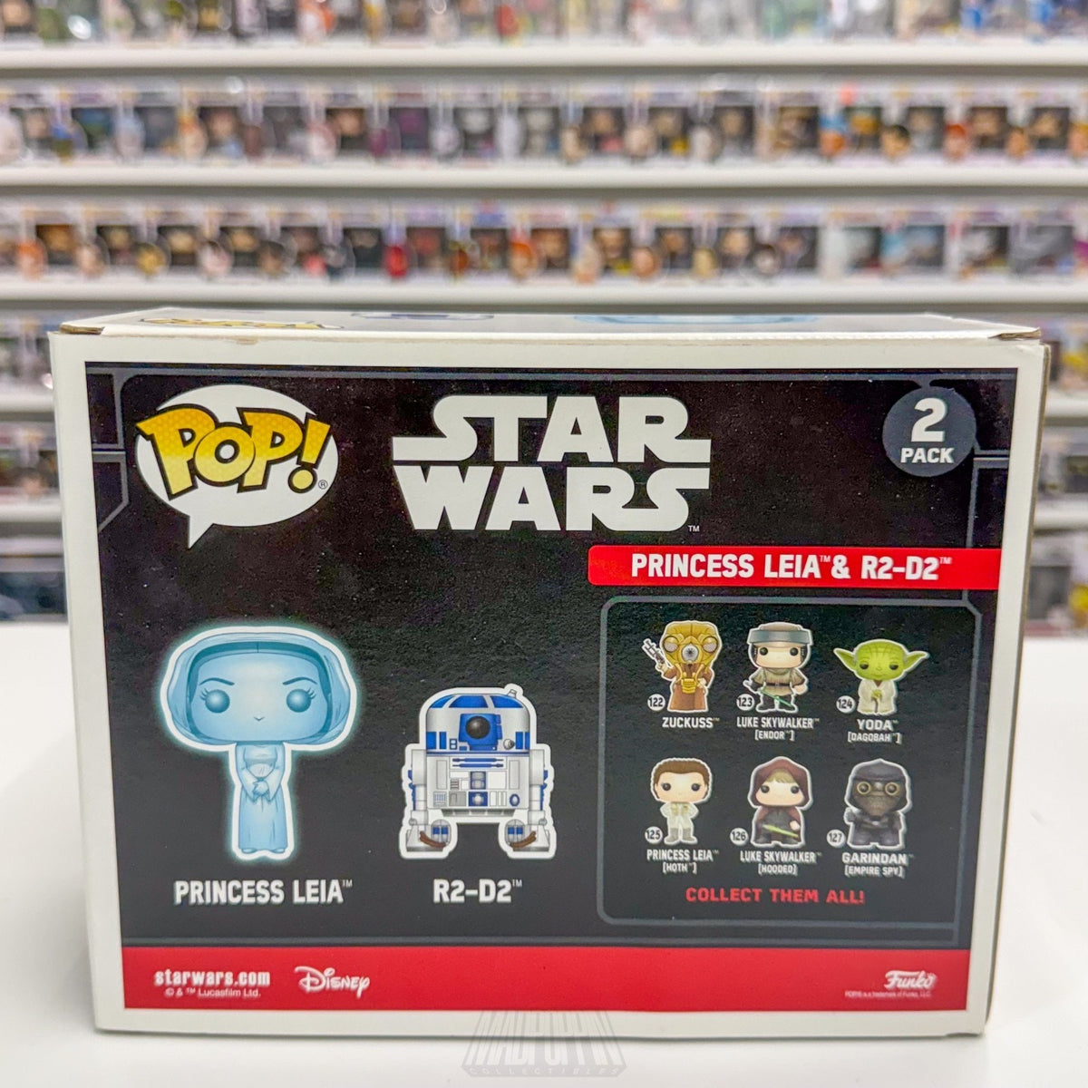 Funko Pop Star Wars Princess Leia Holographic Glow & R2-D2 SDCC 2 Pack Figure