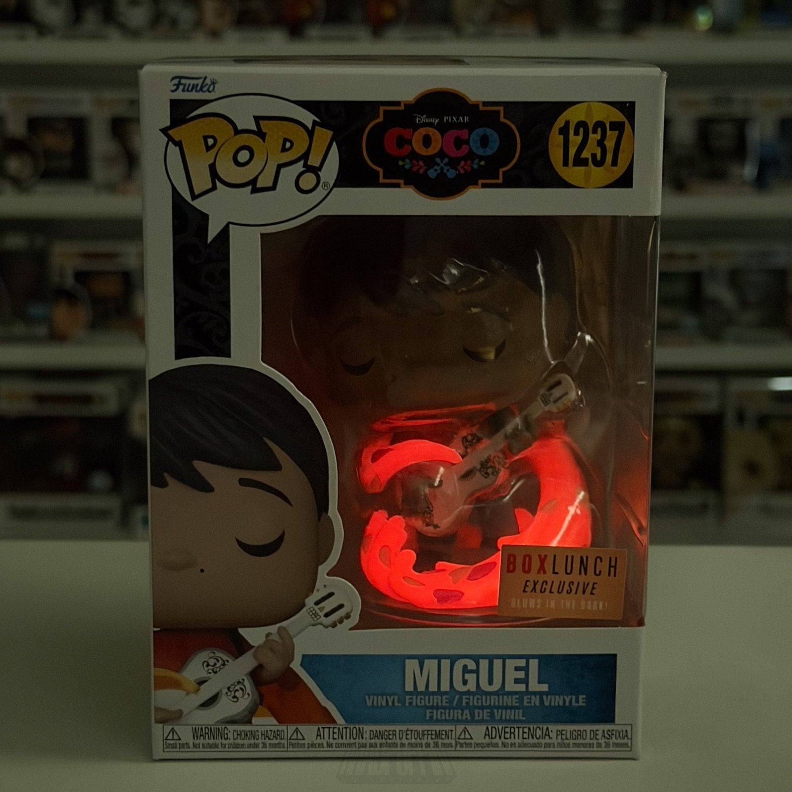 Funko Pop Disney Pixar Coco Miguel w/Guitar Glow BoxLunch 1237 Toy Vinyl Figure