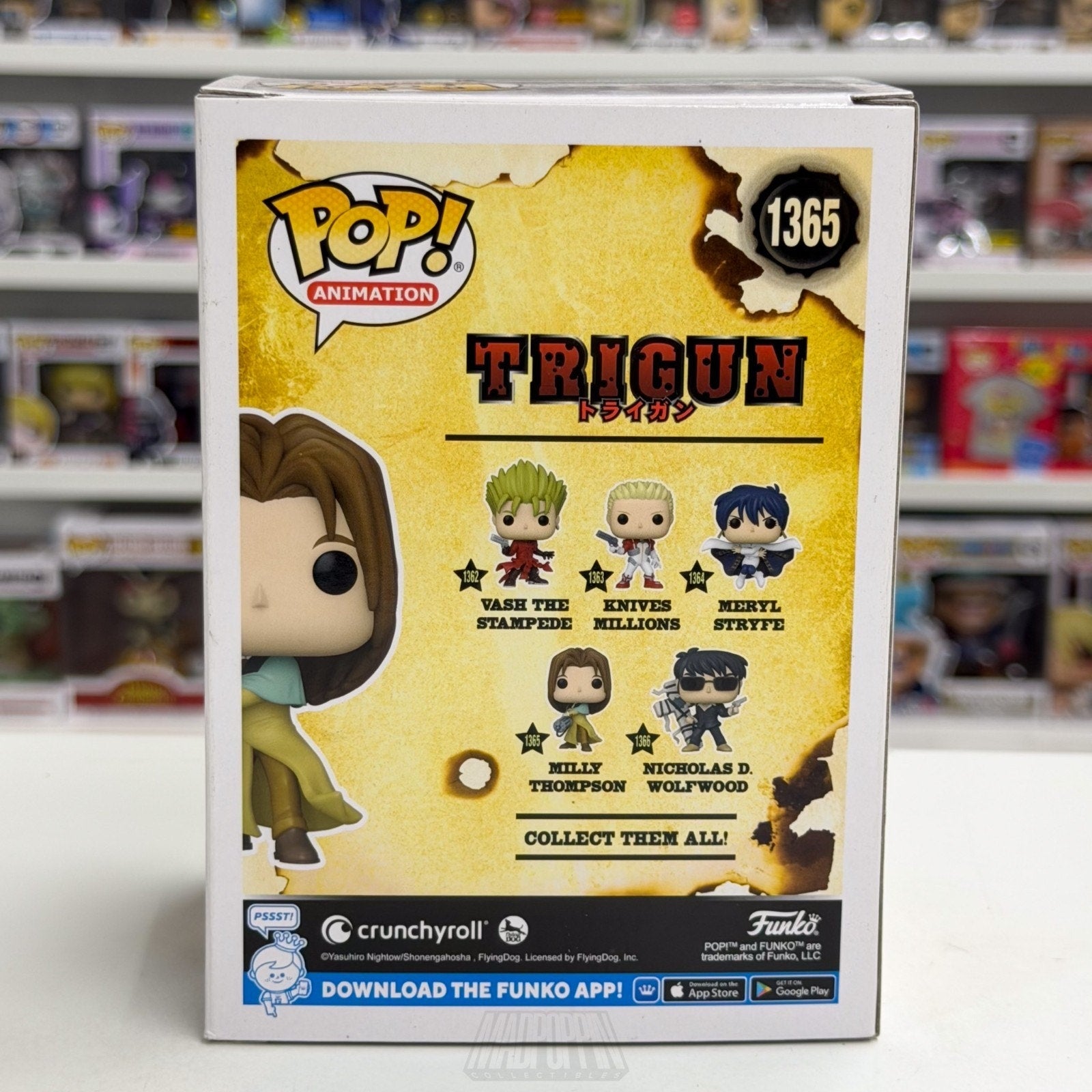 Funko Pop Anime Trigun Milly Thompson 1365 Space Western Japan Manga Toy Figure