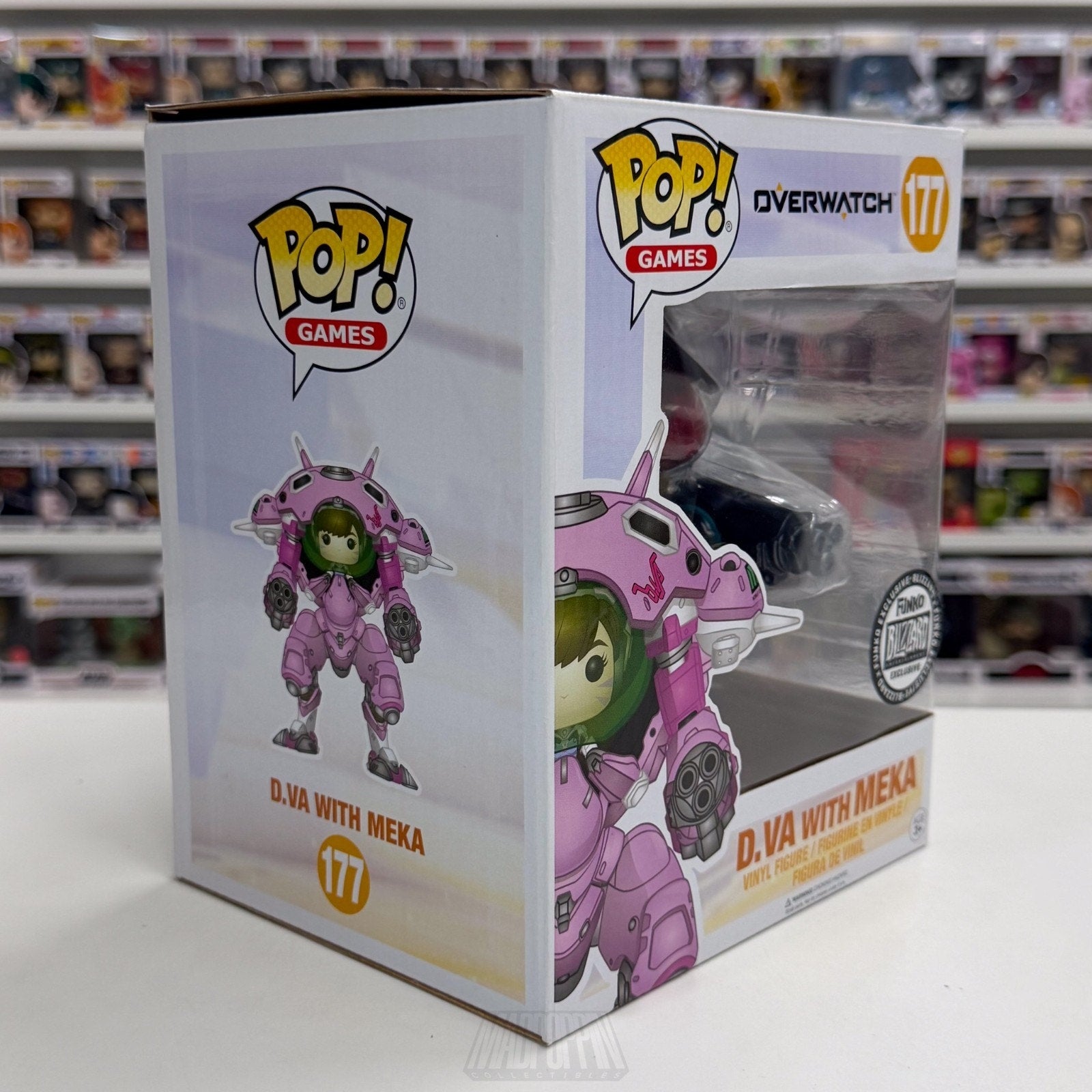 Funko Pop Games Overwatch D.Va w/MEKA Carbon Fiber Blizzard 177 Vinyl 6" Figure