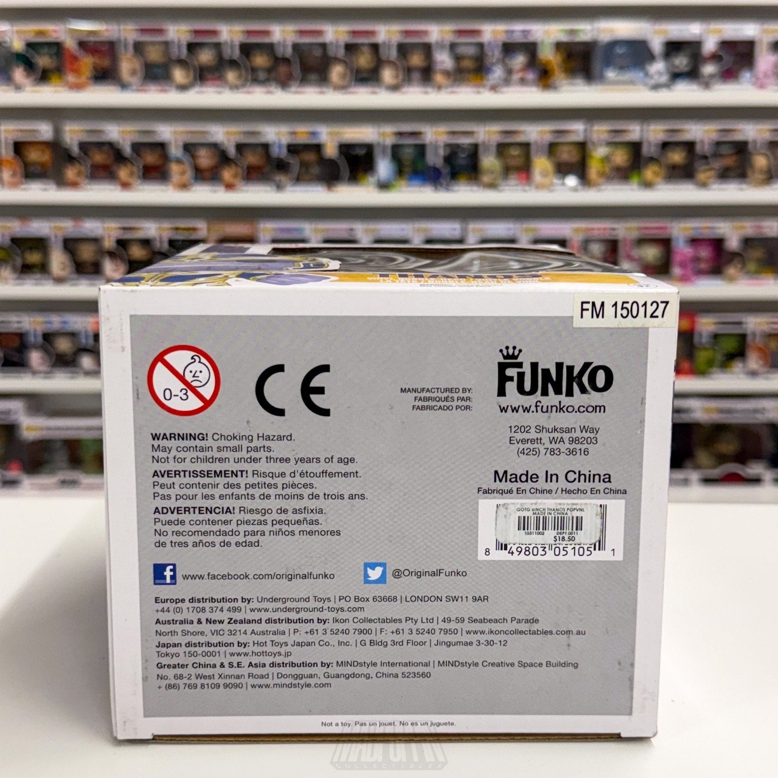 Funko Pop Marvel Guardians of the Galaxy Thanos 78 Mad Titan Toy Vinyl 6" Figure