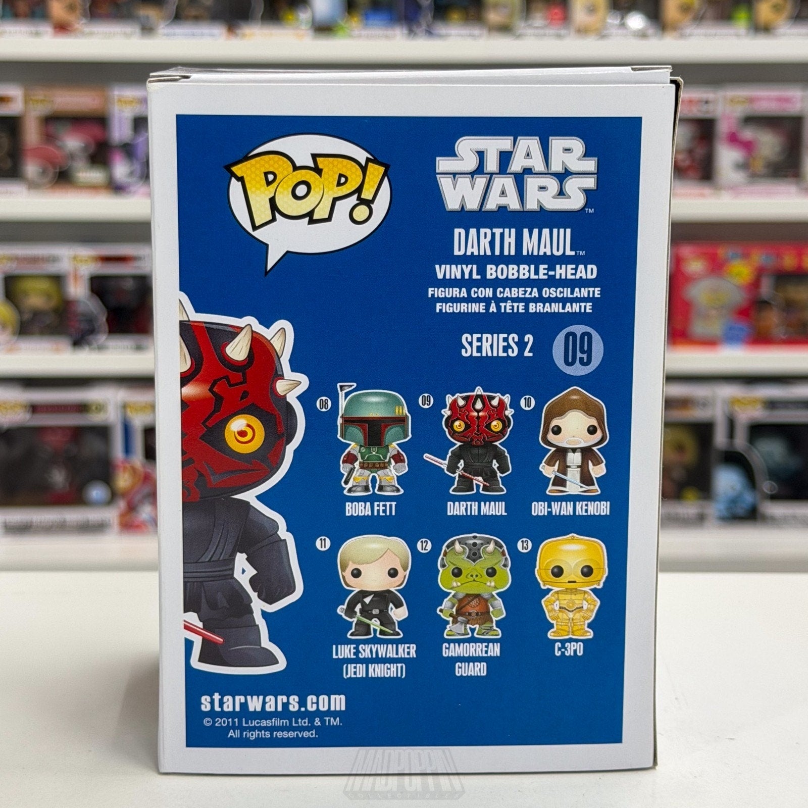 Funko Pop Star Wars Darth Maul Blue Box 09 Sith Lord Dark Side Toy Vinyl Figure