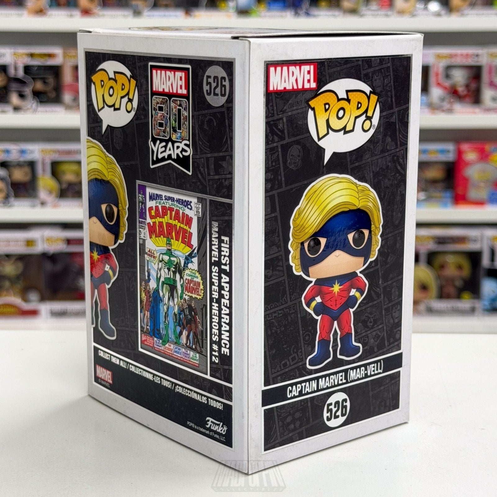 Funko Pop Marvel 80 Years Captain Marvel Mar-Vell 526 Superhero Toy Vinyl Figure