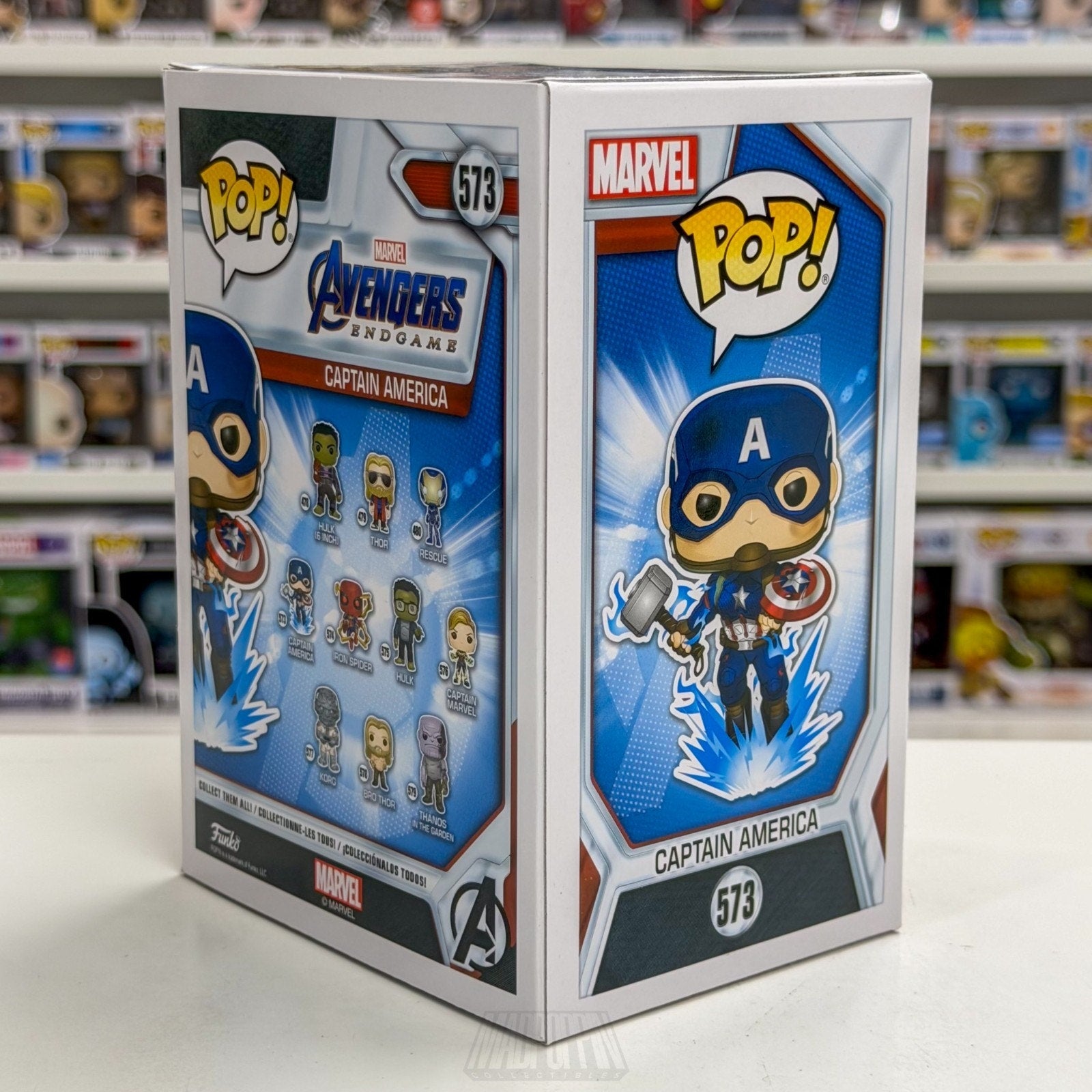 Funko Pop Marvel Avengers Endgame Captain America Mjolnir Broken Shield 573 Toy