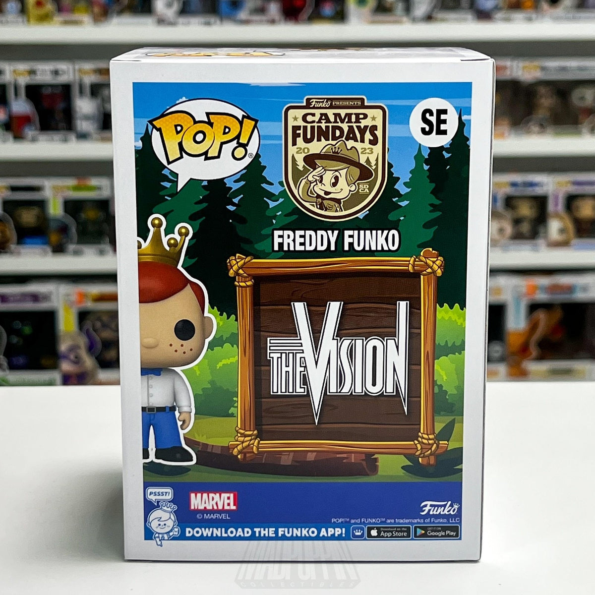 Funko Pop Freddy as White Vision SE Glow in the Dark Camp Fundays 600 PCS Marvel