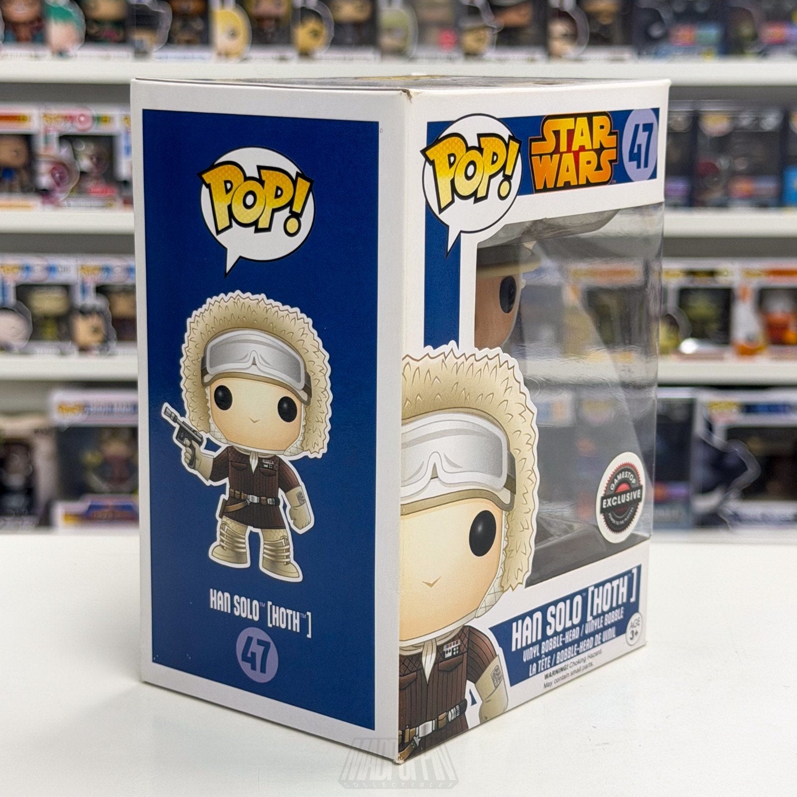 Funko Pop Star Wars Han Solo Hoth Blue Box GameStop 47 ESB Ice Toy Vinyl Figure