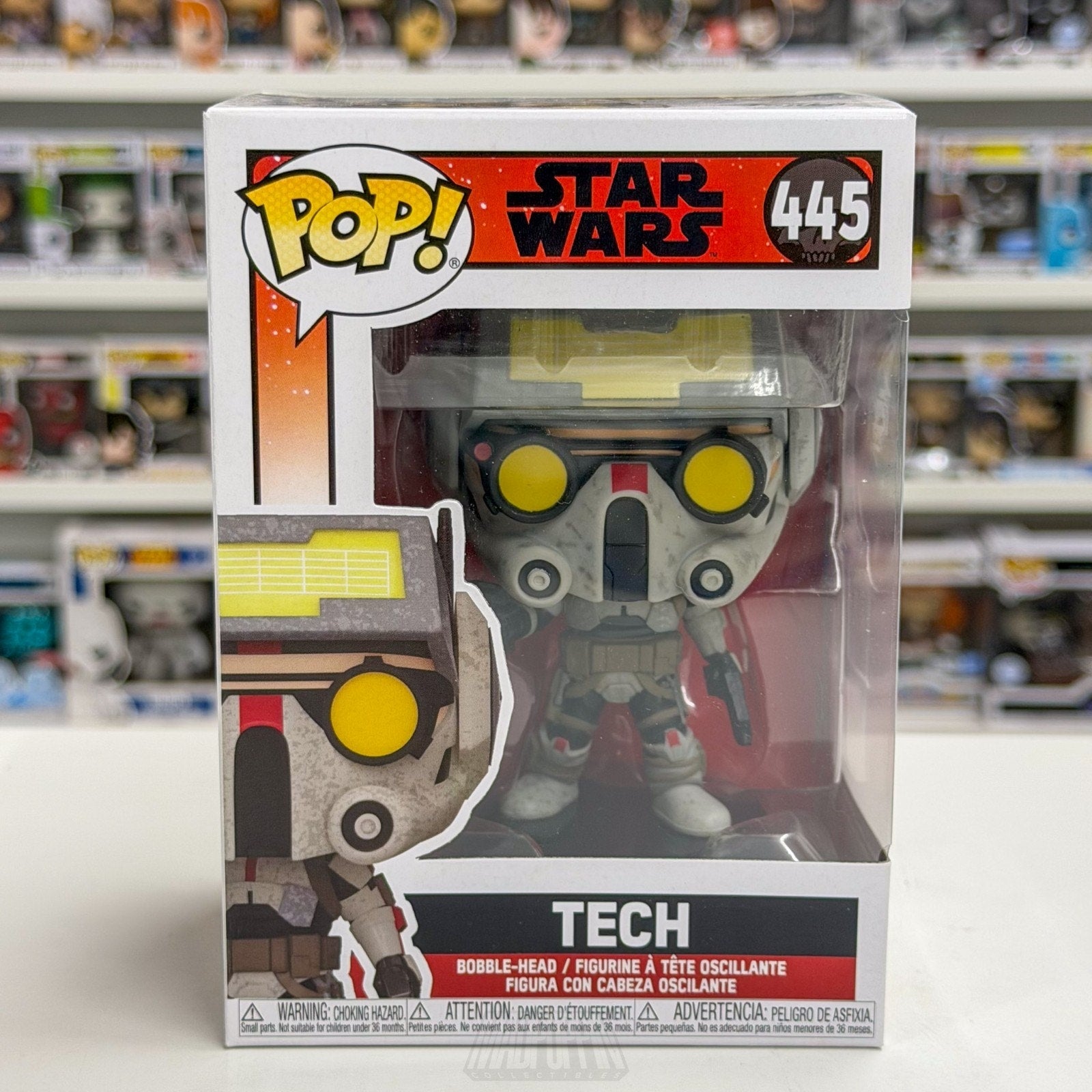 Funko Pop Star Wars The Bad Batch Tech 445 Clone Animated Sci-Fi Vinyl Figure