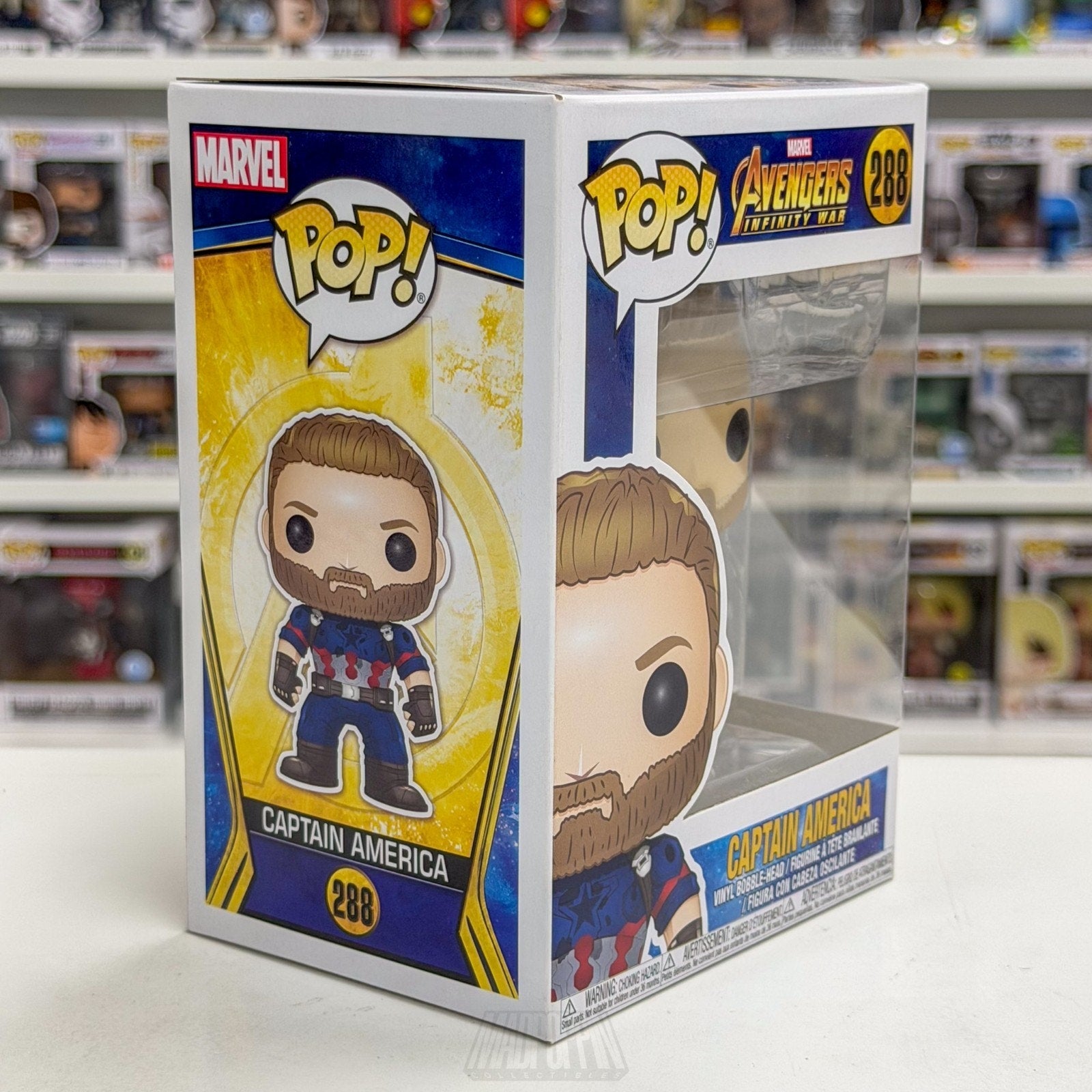 Funko Pop Marvel Avengers Infinity War Captain America Unmasked 288 Vinyl Figure