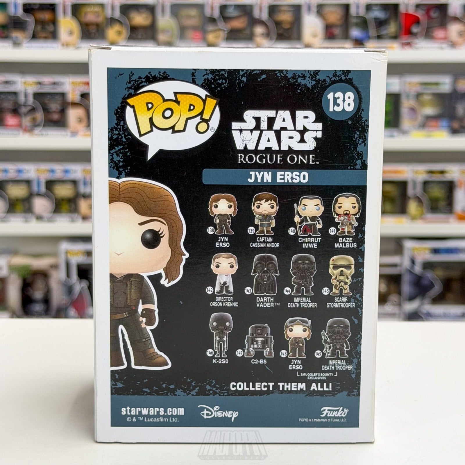 Funko Pop Star Wars Rogue One Jyn Erso 138 Rebel Alliance Toy Vinyl Figure