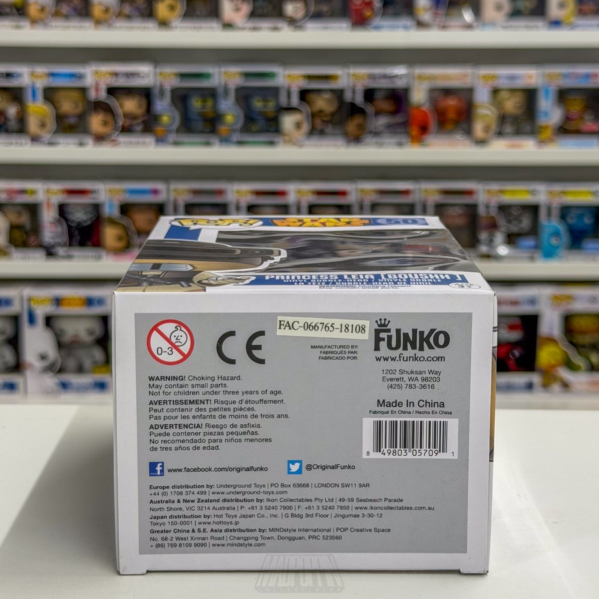 Funko Pop Star Wars Princess Leia Boushh Blue Box 50 Bounty Hunter Vinyl Figure