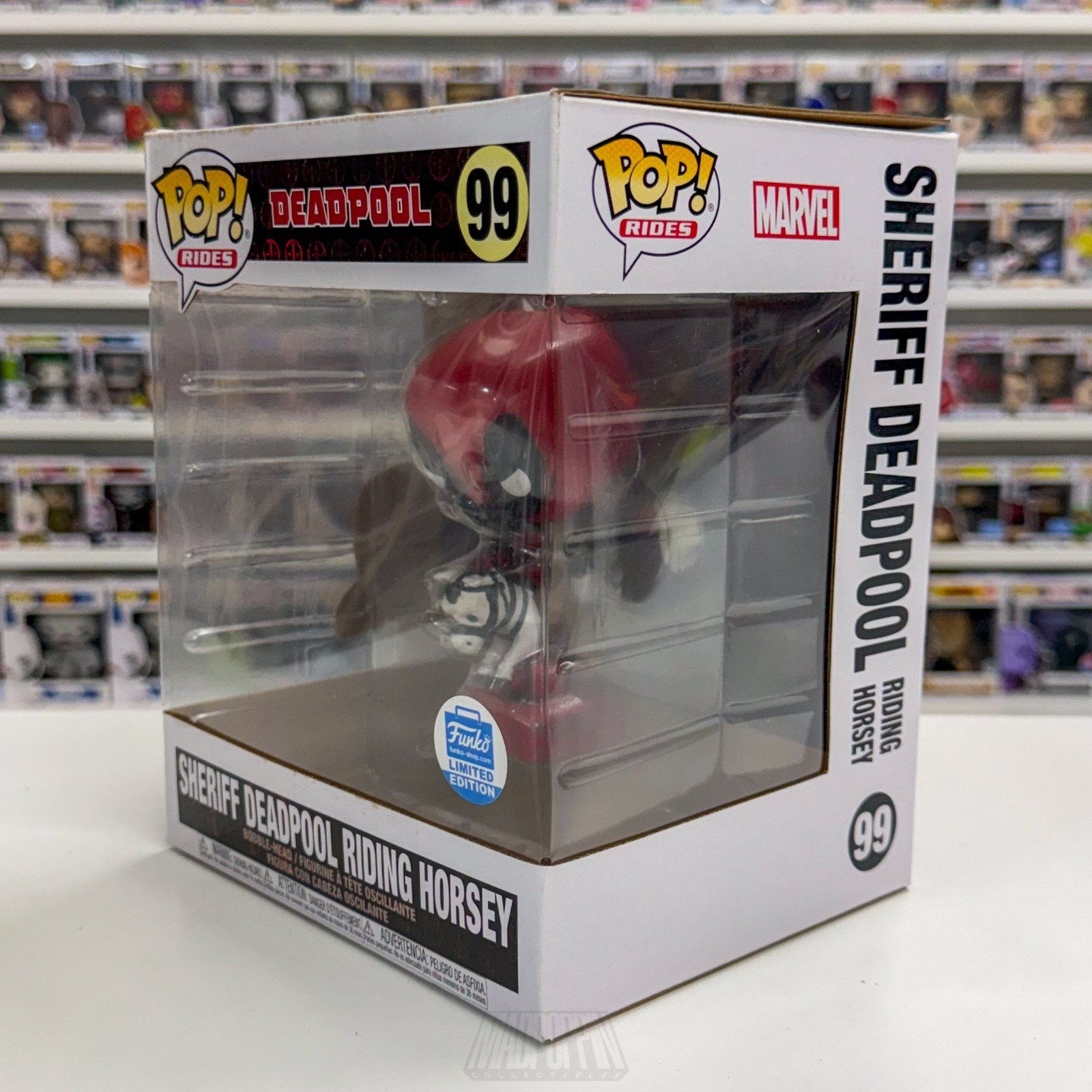 Funko Pop Rides Marvel Sheriff Deadpool Riding Horsey Exclusive 99 Vinyl Figure