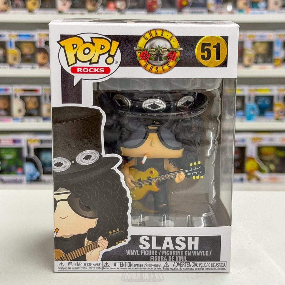 Funko Pop Rocks Guns N Roses Slash 51 Heavy Metal Band Guitarist Vinyl Figure