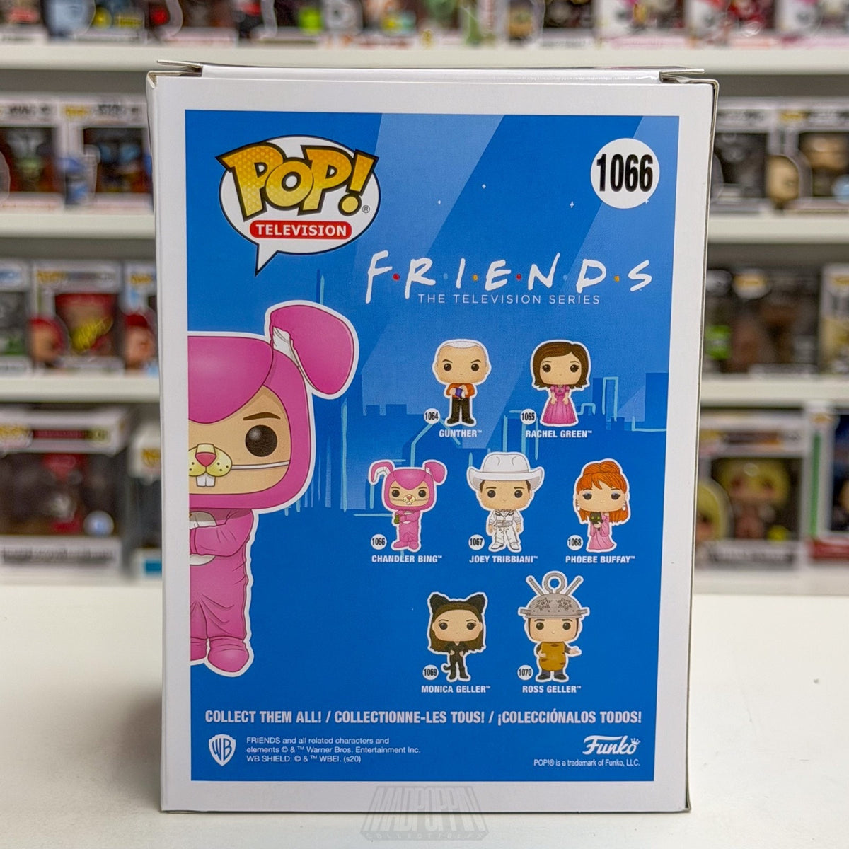 Funko Pop TV Friends Chandler Bing Pink Bunny Suit 1066 Sitcom Toy Vinyl Figure