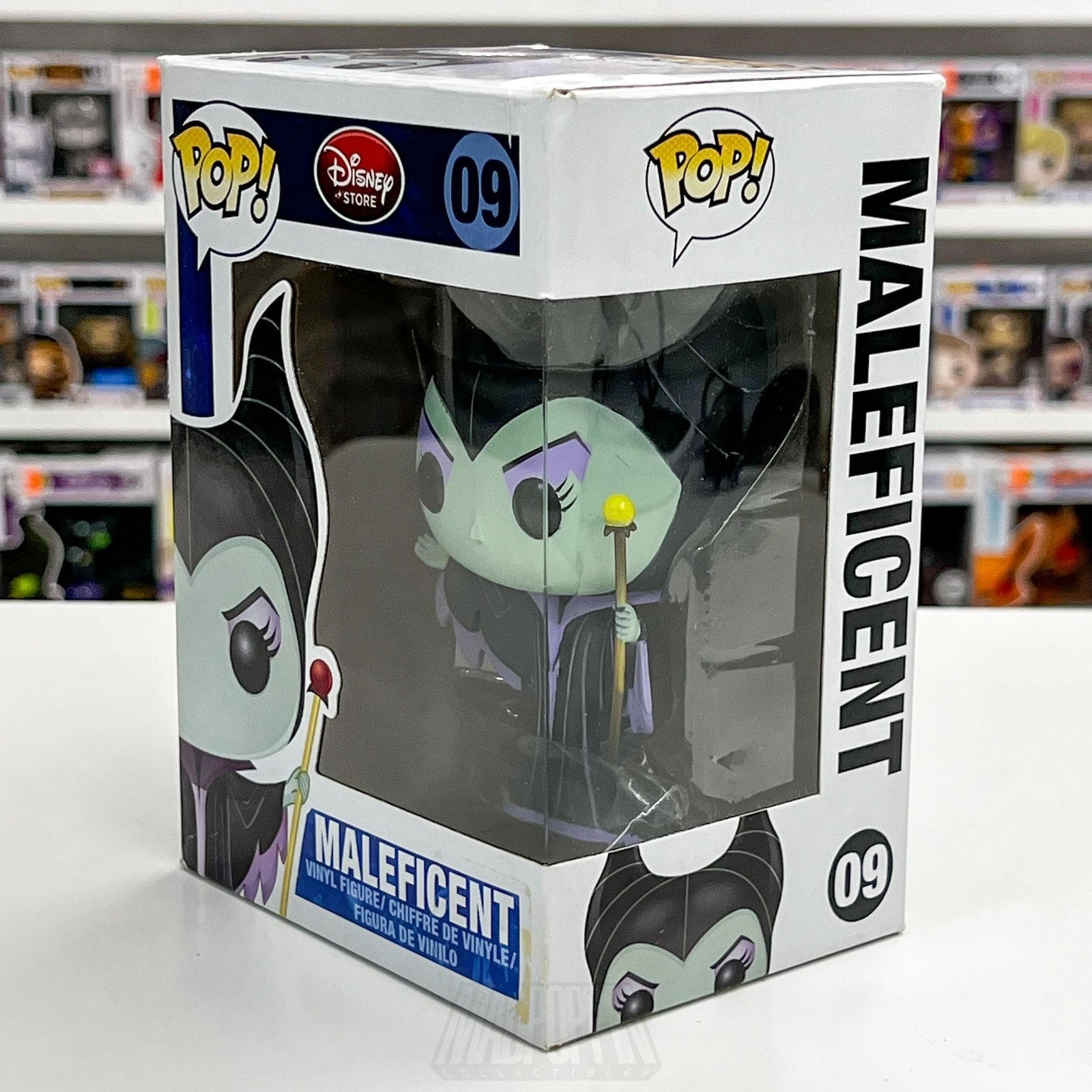 Funko Pop Disney Store Logo Maleficent 09 Villains Series 1 Vinyl Figure Boxed