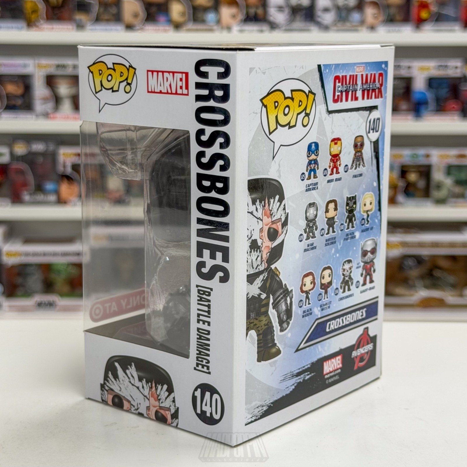 Funko Pop Marvel Civil War Crossbones Battle Damage Target 140 Toy Vinyl Figure