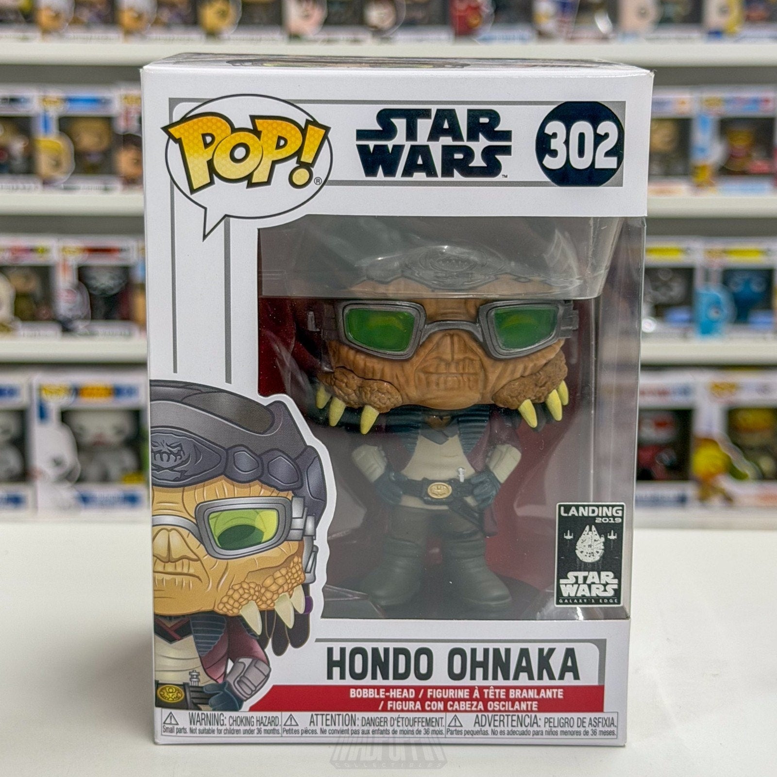 Funko Pop Star Wars Galaxy Edge Hondo Ohnaka Exclusive 302 Smuggler Vinyl Figure