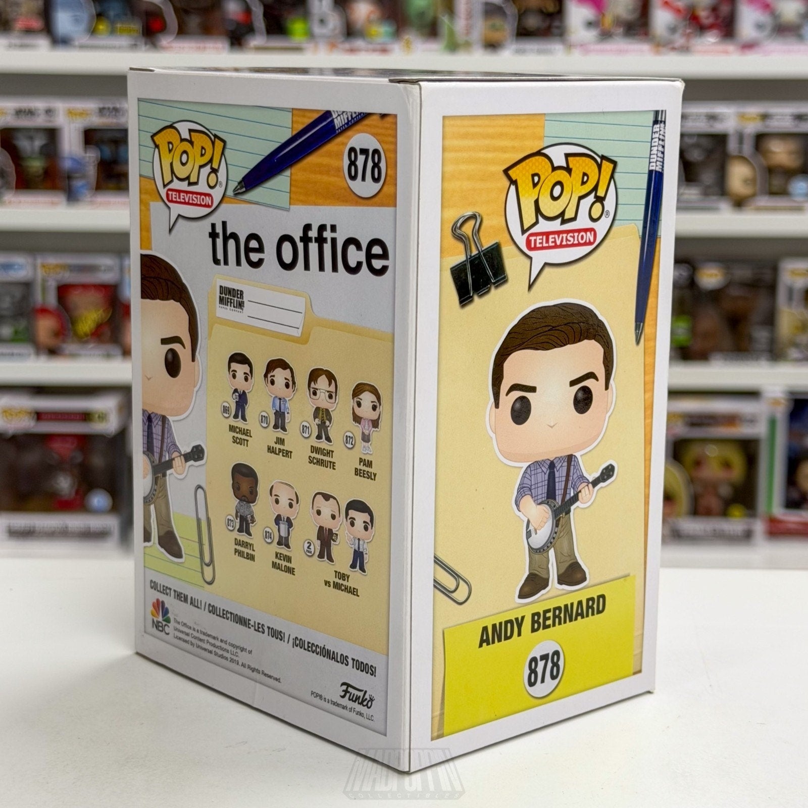 Funko Pop TV The Office Andy Bernard w/Banjo Target 878 Sitcom Toy Vinyl Figure