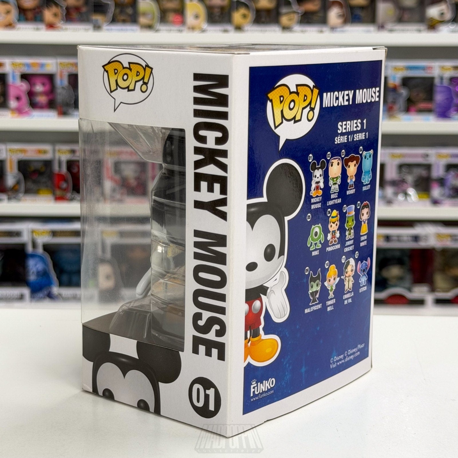 Funko Pop Disney Mickey Mouse OG Blue Logo Box 01 Mascot Icon Toy Vinyl Figure