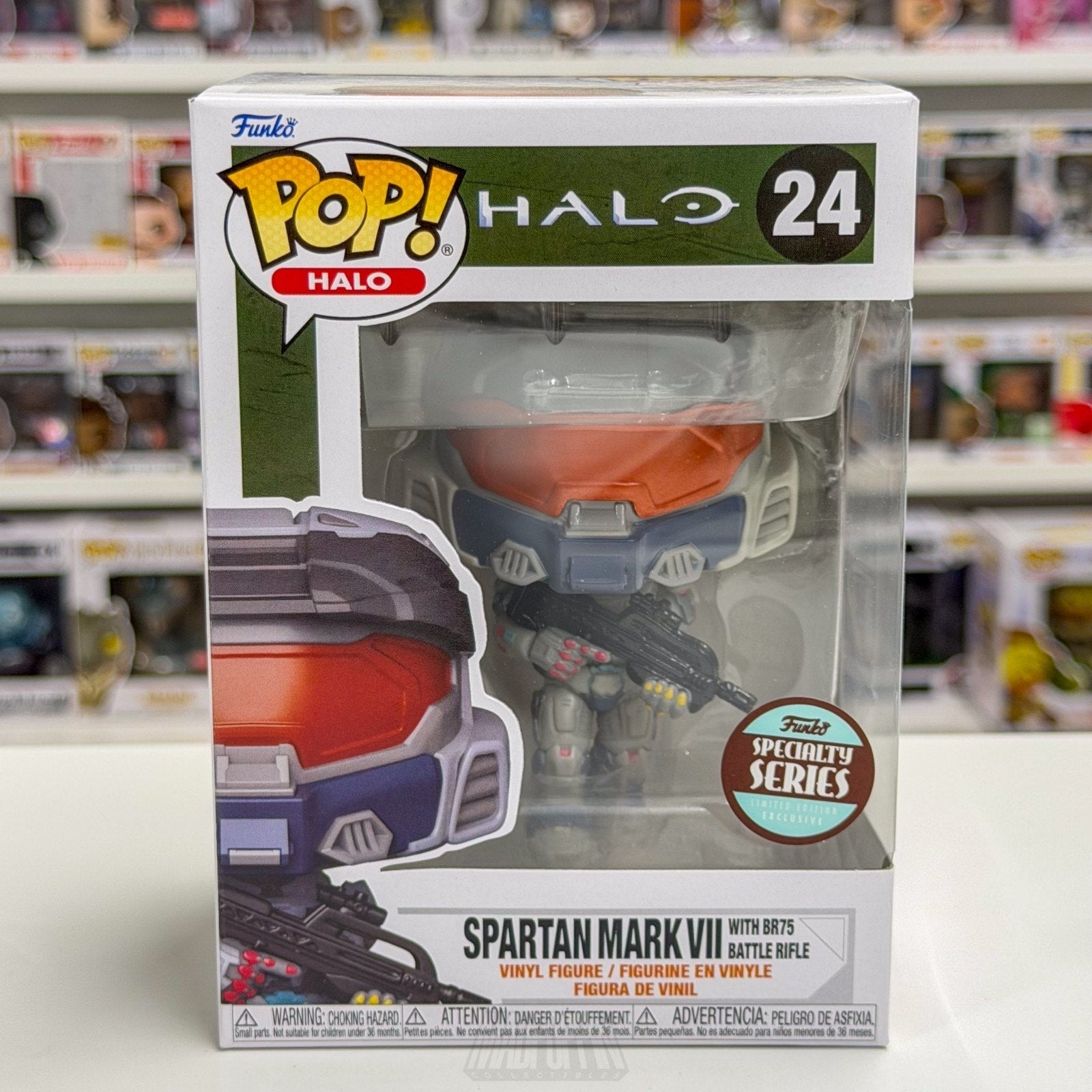 Funko Pop Halo Spartan Mark VII BR75 Battle Rifle Specialty Series 24 Toy Figure